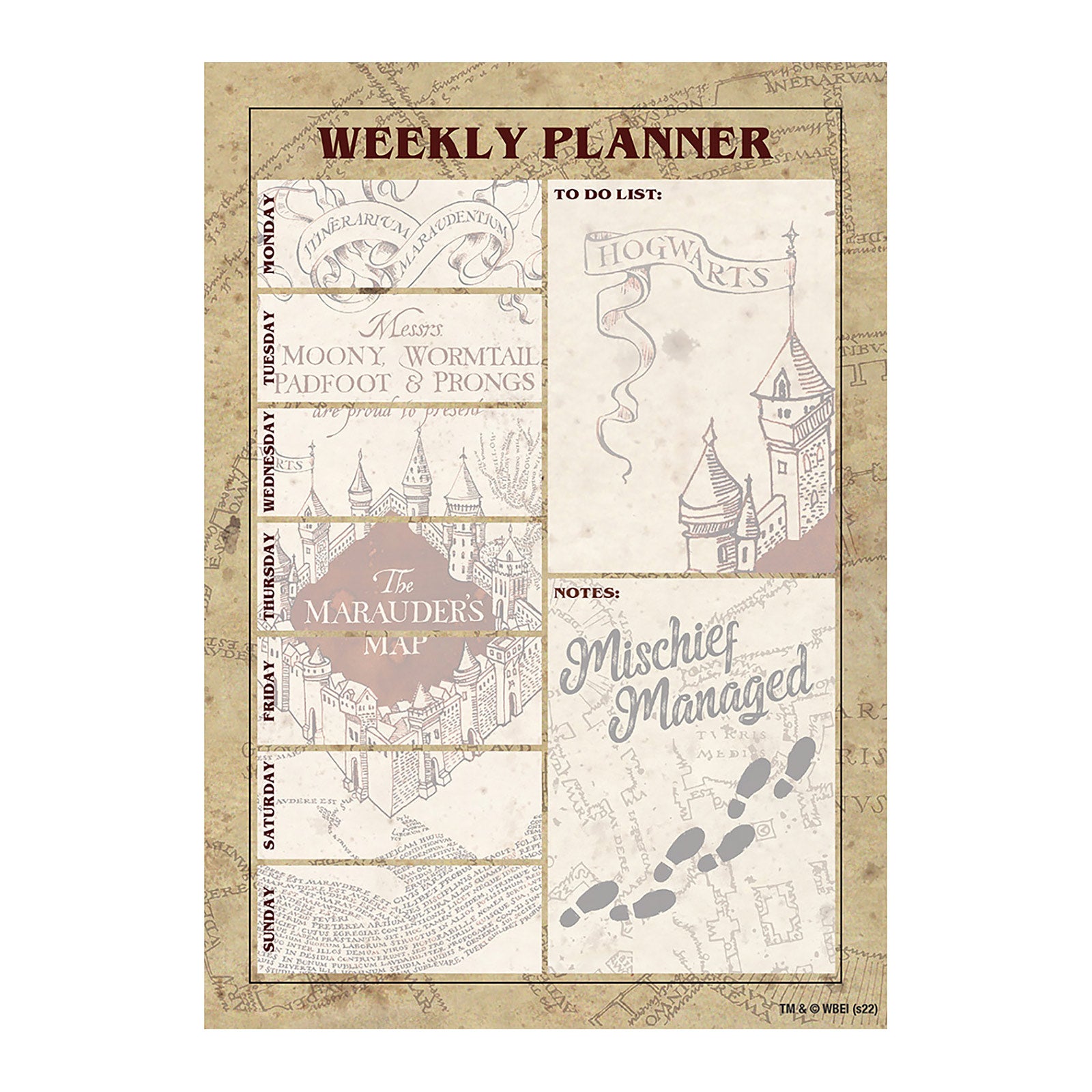 Product image Harry Potter - Marauder's Map Weekly Planner A5