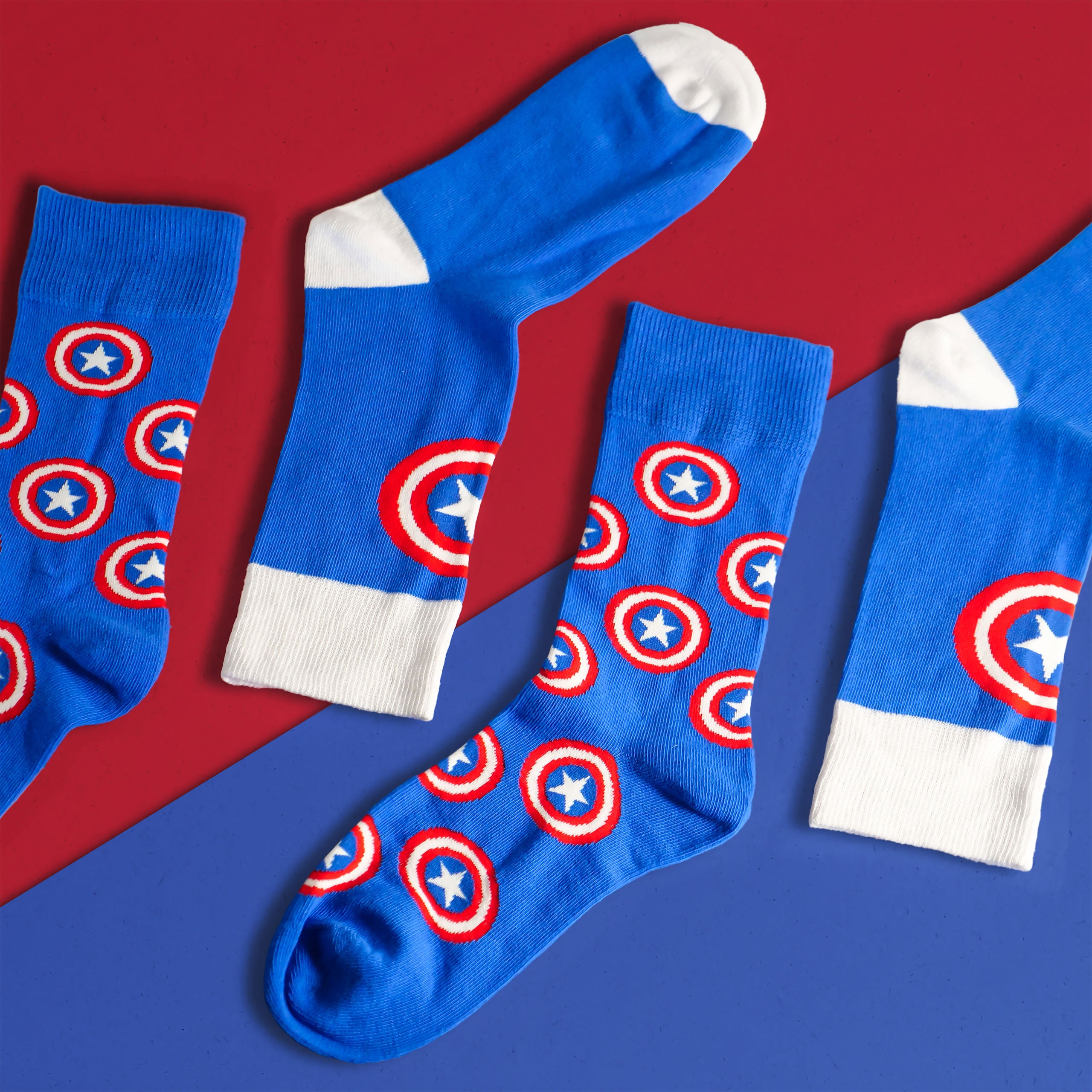 Product image Captain America - Shield Logo Socks 2 Pair Set Blue