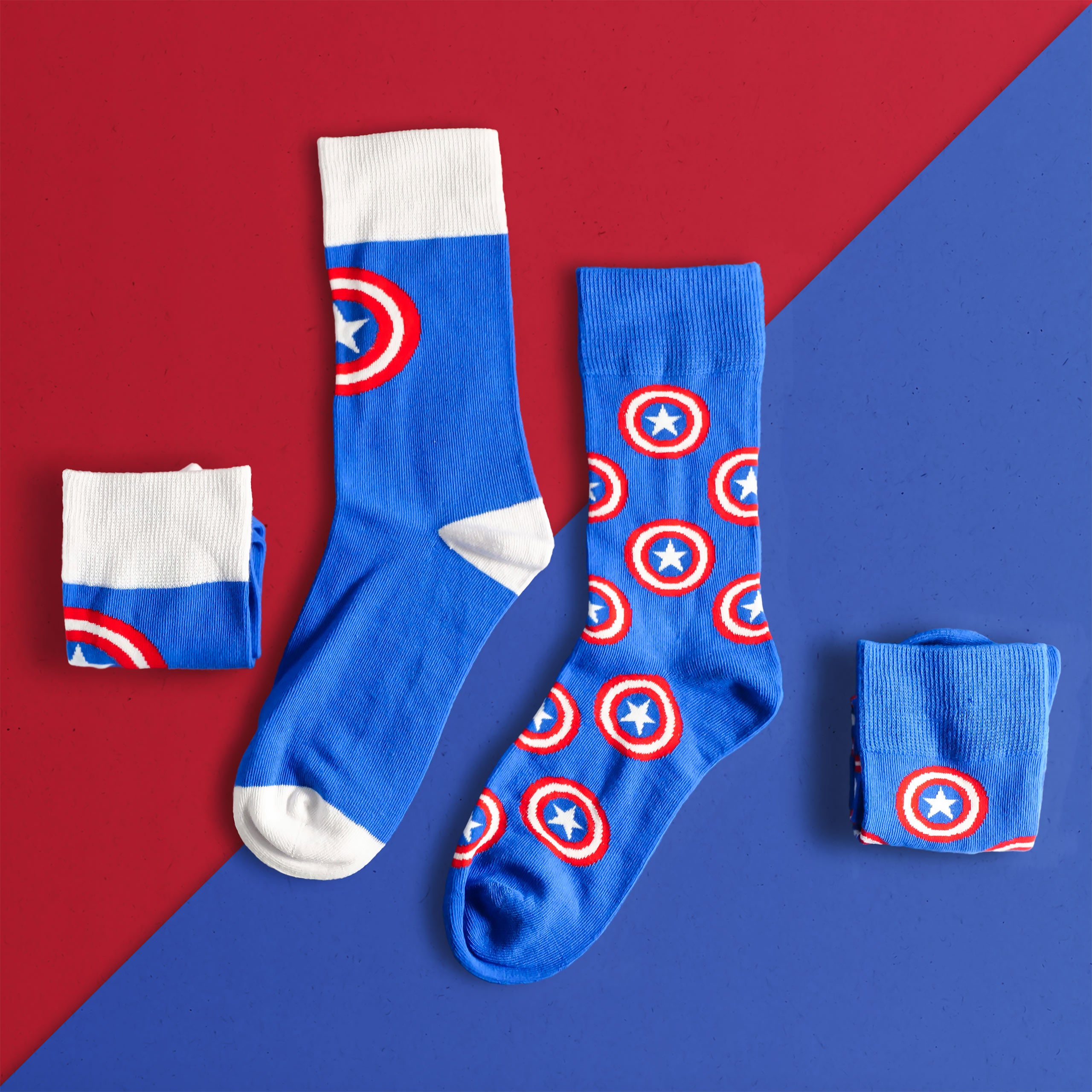 Product image Captain America - Shield Logo Socks 2 Pair Set Blue