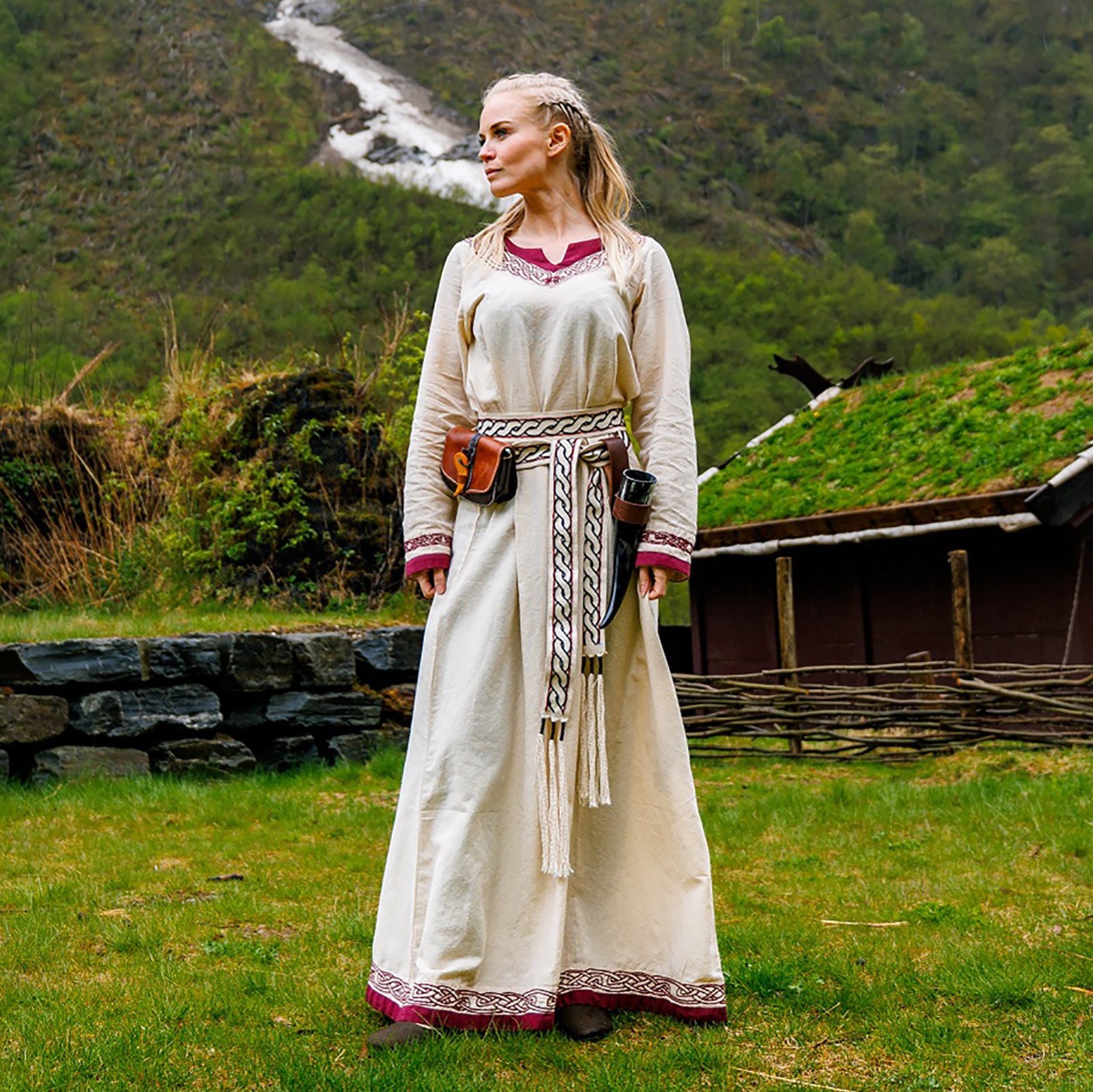 Product image Viking dress Lagertha beige-red