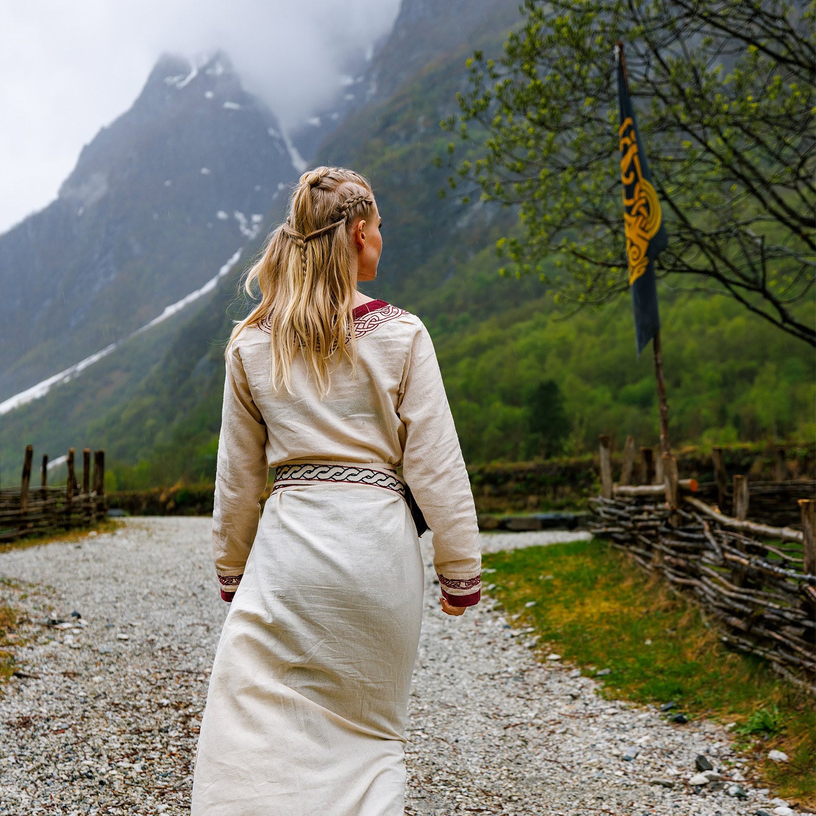 Product image Viking dress Lagertha beige-red