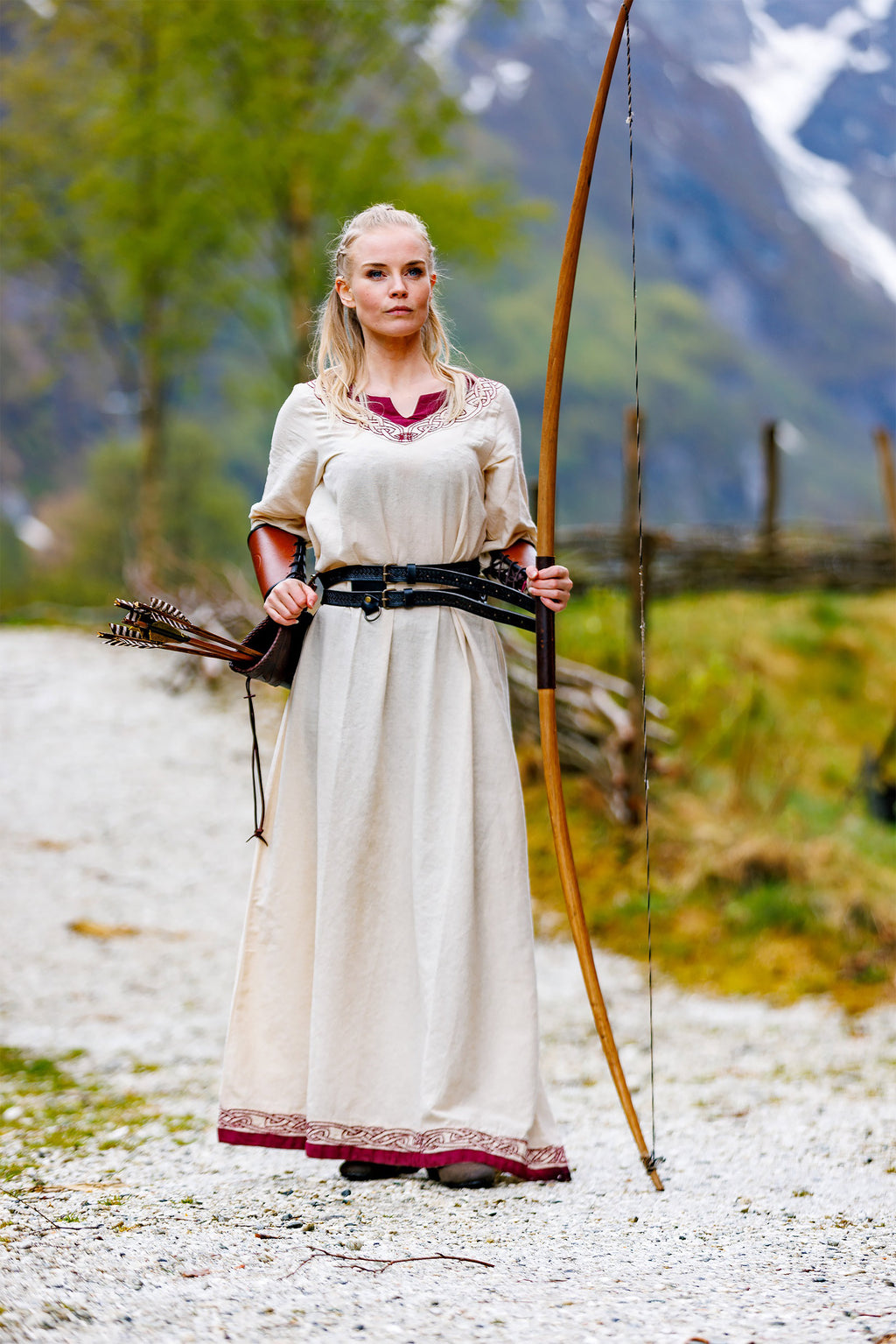 Product image Viking dress Lagertha beige-red