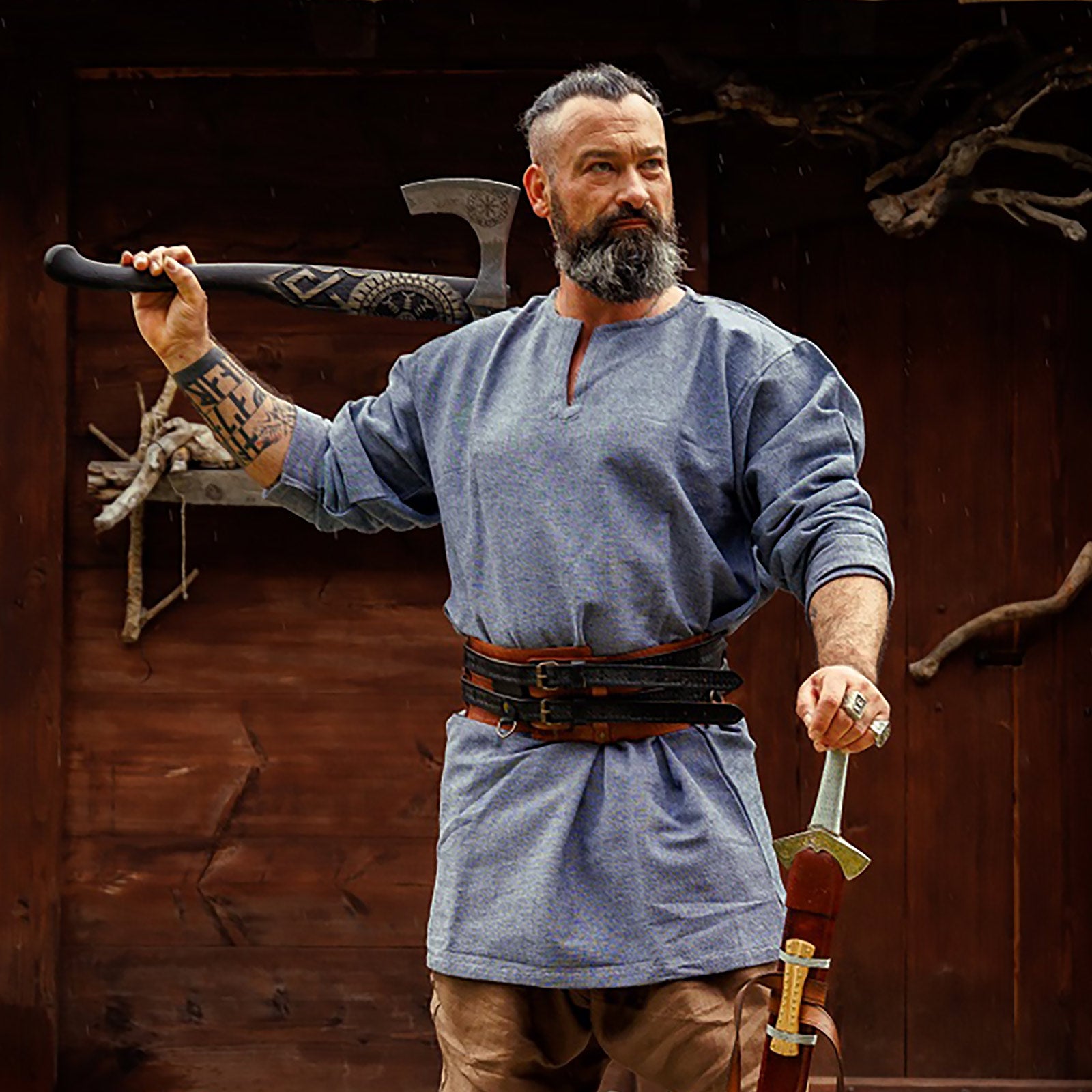 Product image Viking tunic Torsten blue-gray