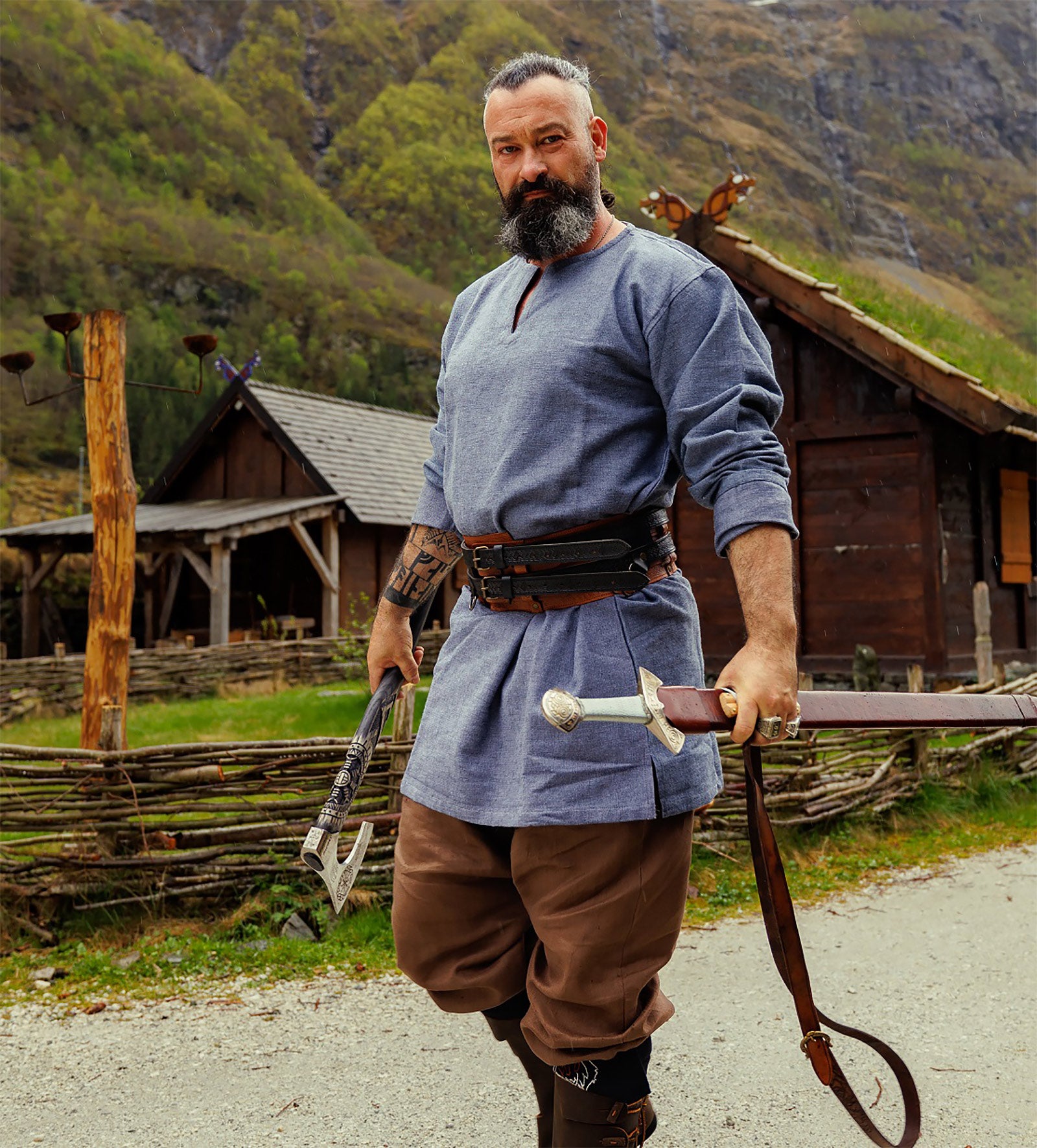 Product image Viking tunic Torsten blue-gray