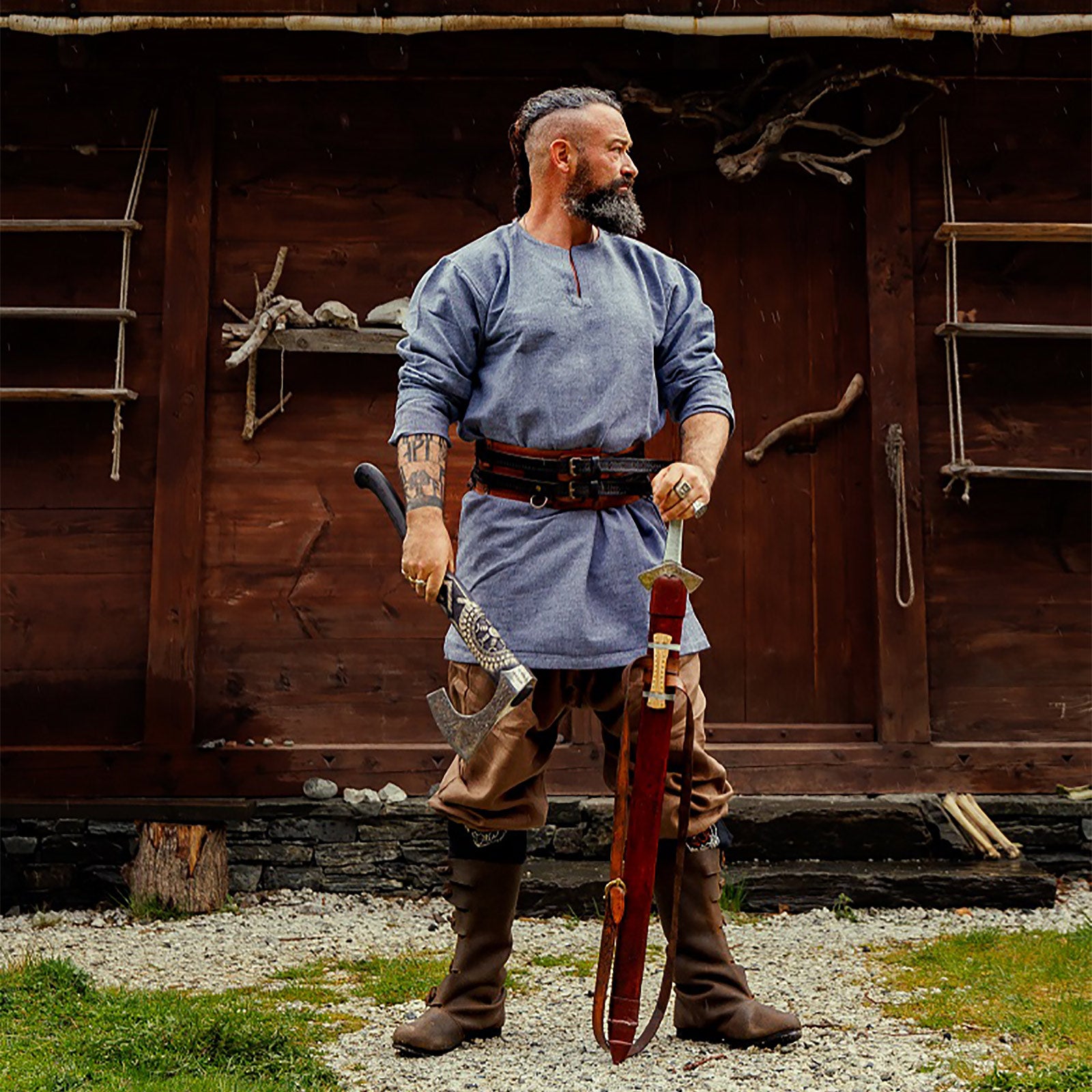 Product image Viking tunic Torsten blue-gray