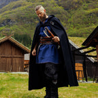 Product image Medieval Cloak Alpha with Wolf Embroidery black