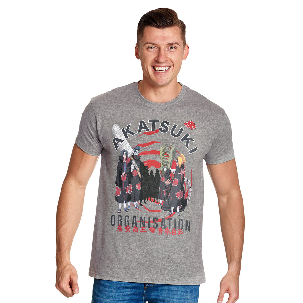 Product image Naruto Shippuden - Akatsuki Organization T-Shirt grey