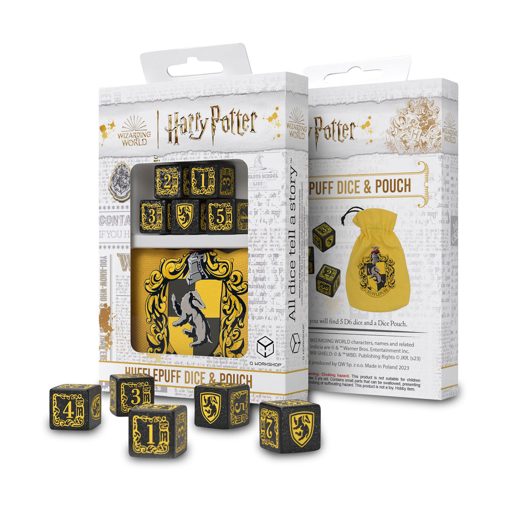Product image Harry Potter - Hufflepuff RPG Dice Set 5pcs with Dice Bag Yellow