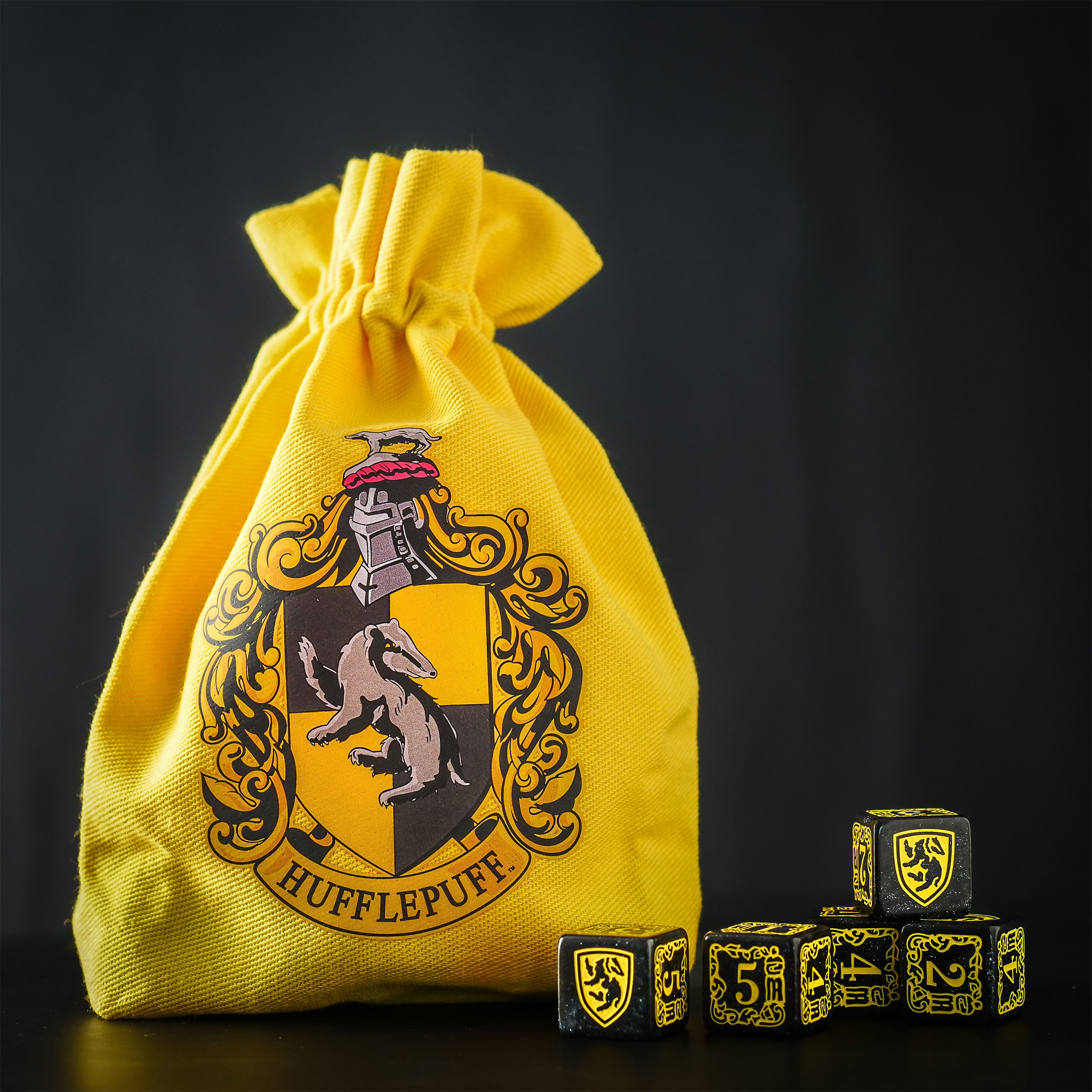 Product image Harry Potter - Hufflepuff RPG Dice Set 5pcs with Dice Bag Yellow