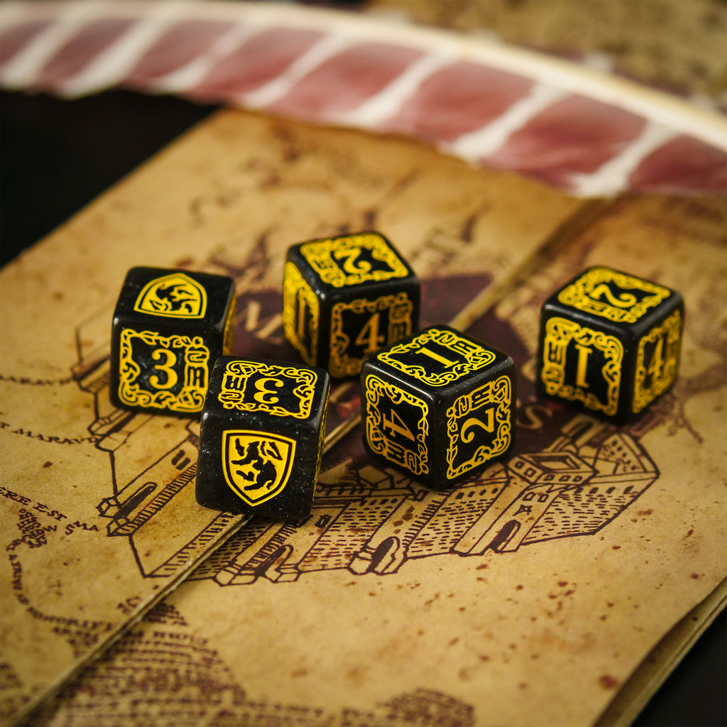 Product image Harry Potter - Hufflepuff RPG Dice Set 5pcs with Dice Bag Yellow