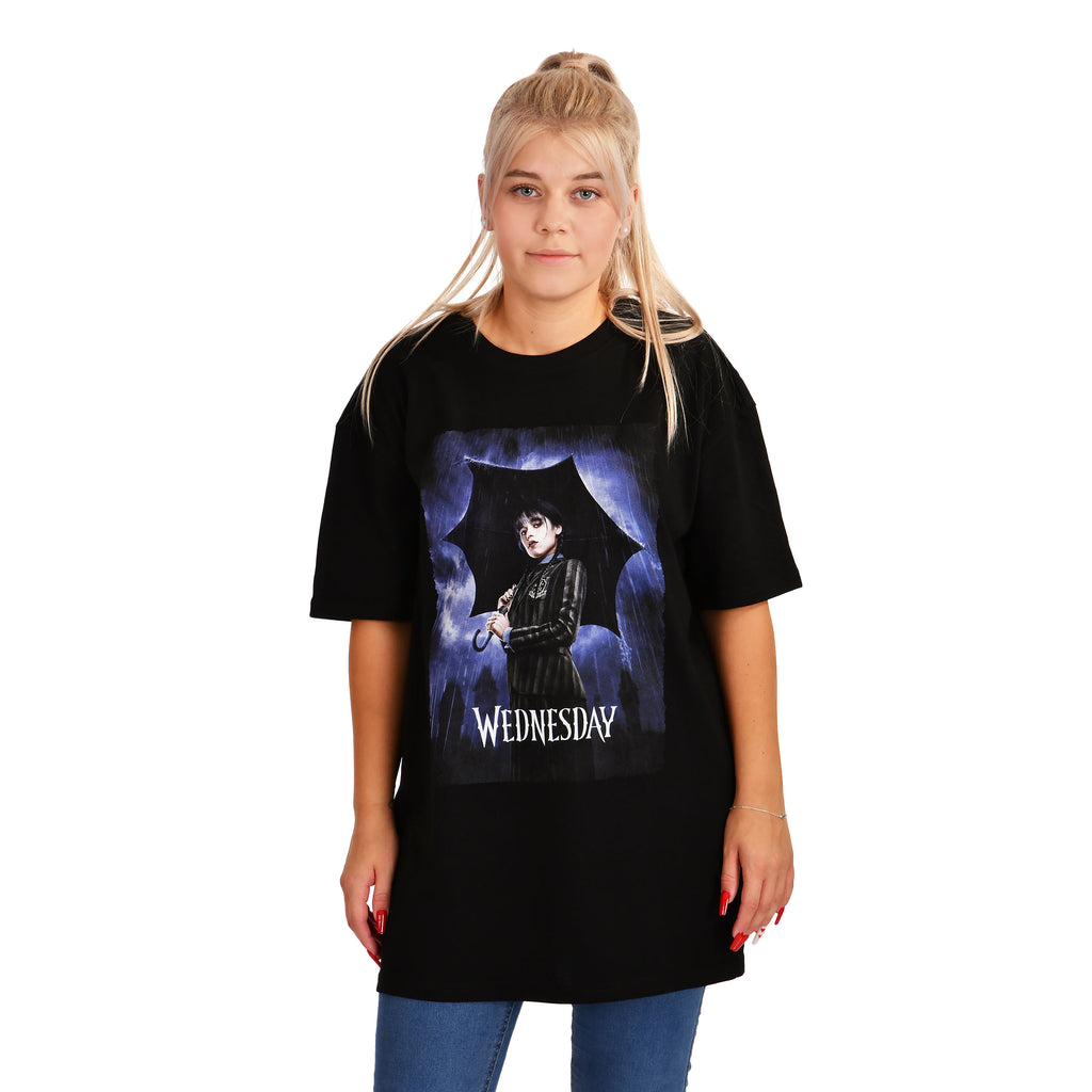 Product image Wednesday - Teaser Poster Oversize T-Shirt Black