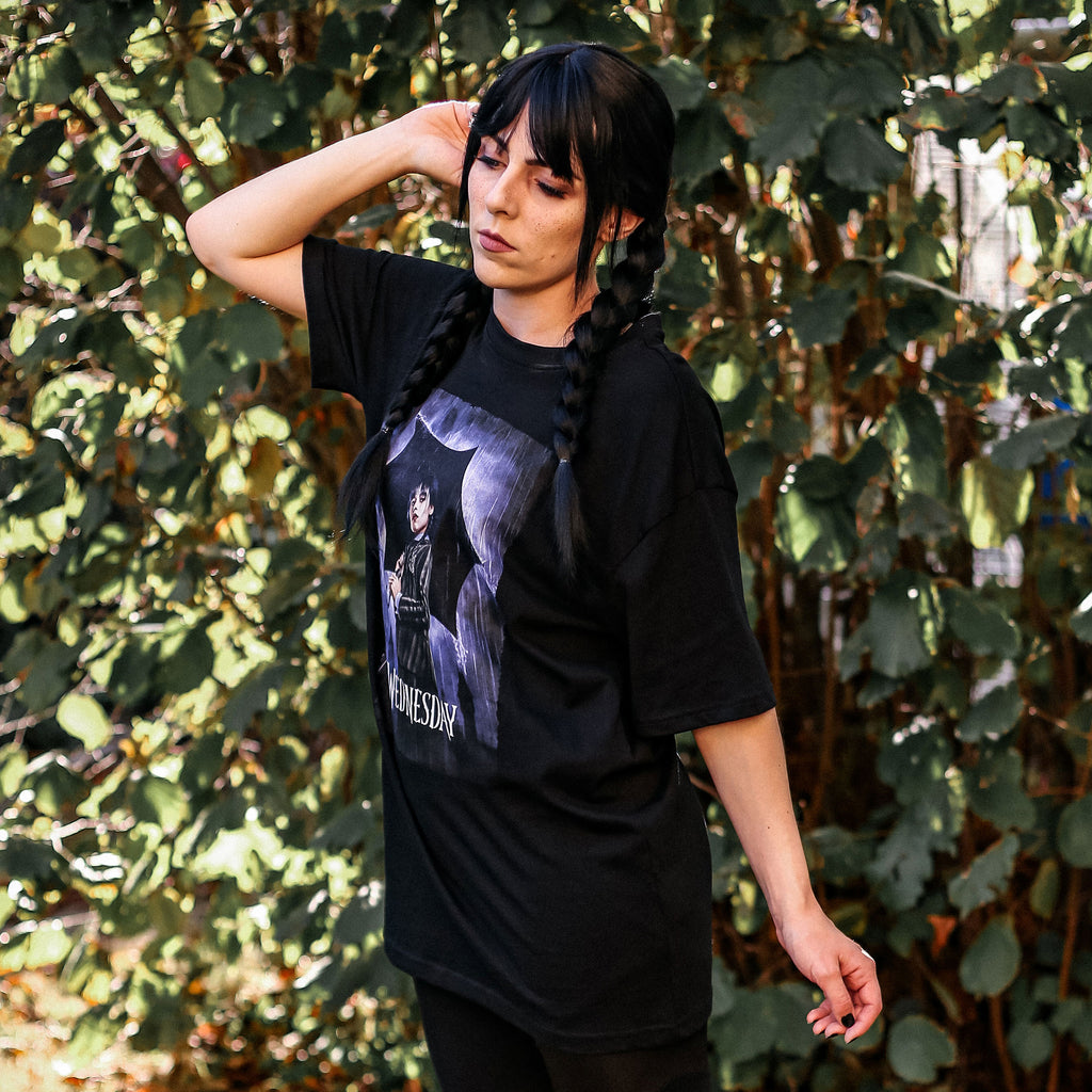 Product image Wednesday - Teaser Poster Oversize T-Shirt Black