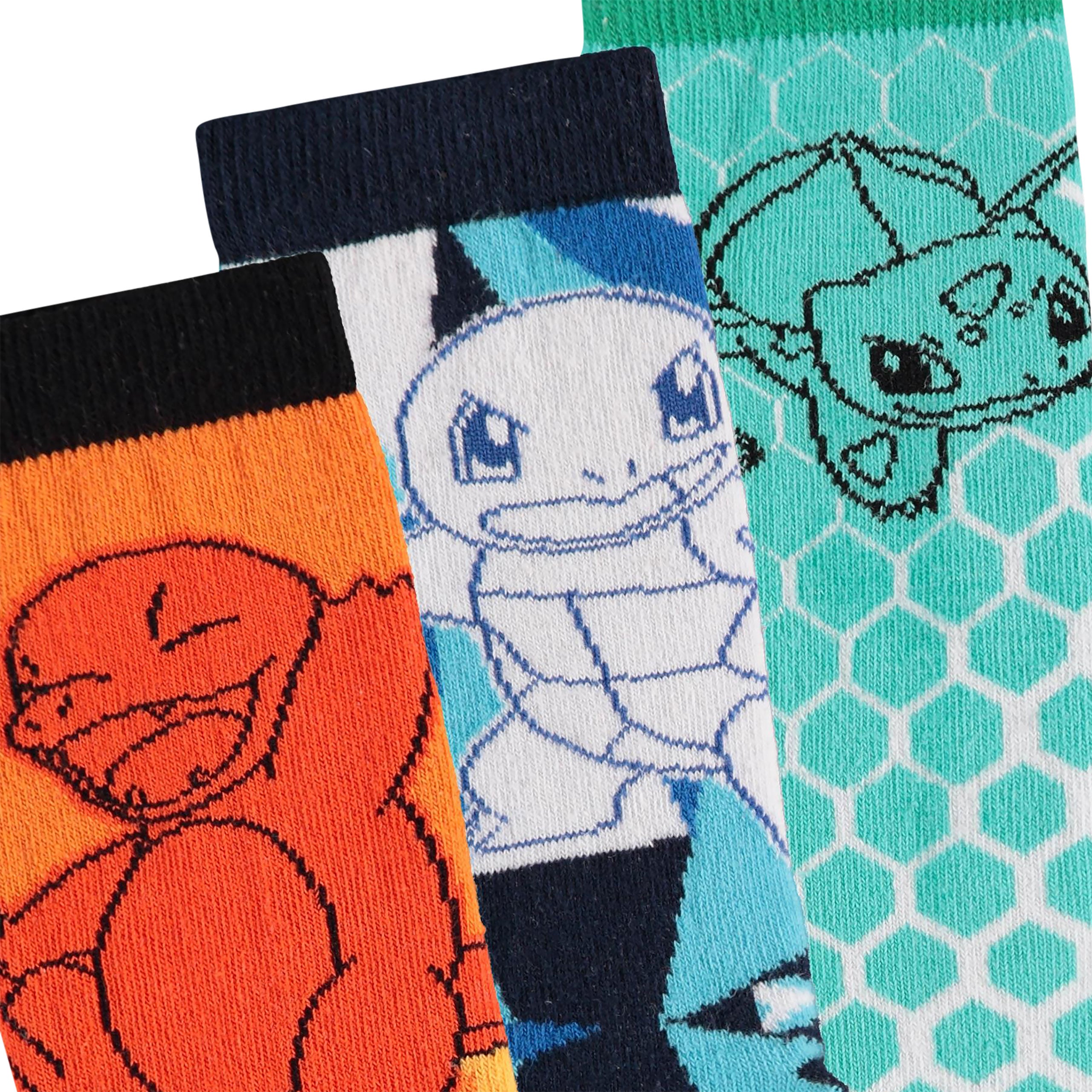 Product image Pokemon - Charmander, Squirtle, Bulbasaur Socks 3-Pack
