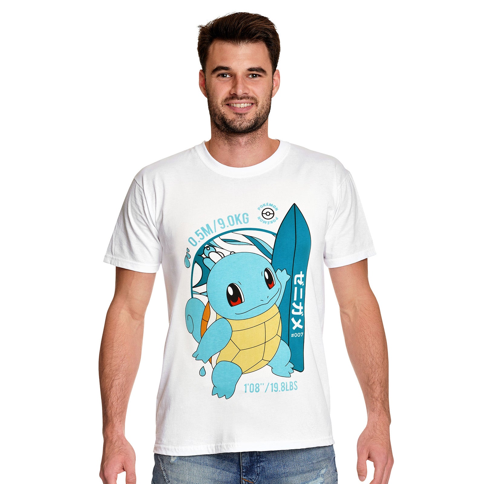 Product image Pokemon - Squirtle Surfer T-Shirt white
