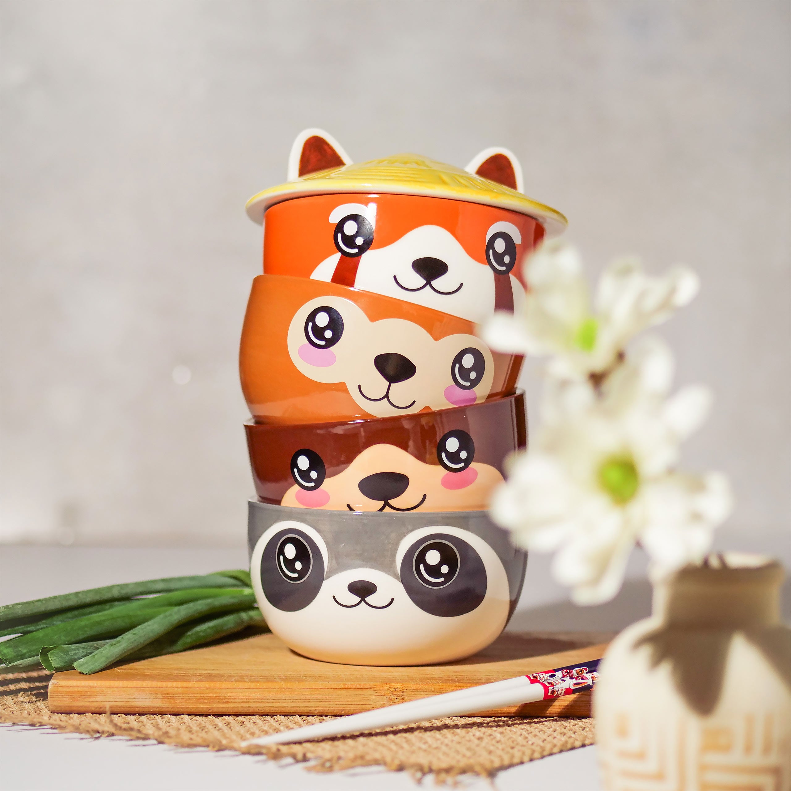 Product image Red Panda Kawaii Bowl with Lid for Anime Fans