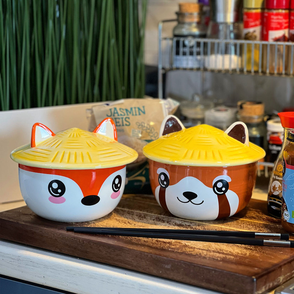 Product image Red Panda Kawaii Bowl with Lid for Anime Fans