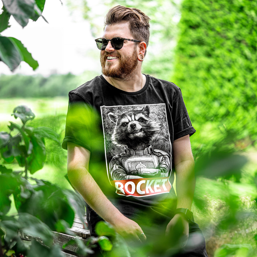 Product image Rocket Raccoon T-Shirt Black - Marvel