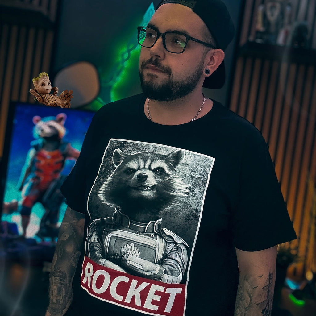 Product image Rocket Raccoon T-Shirt Black - Marvel