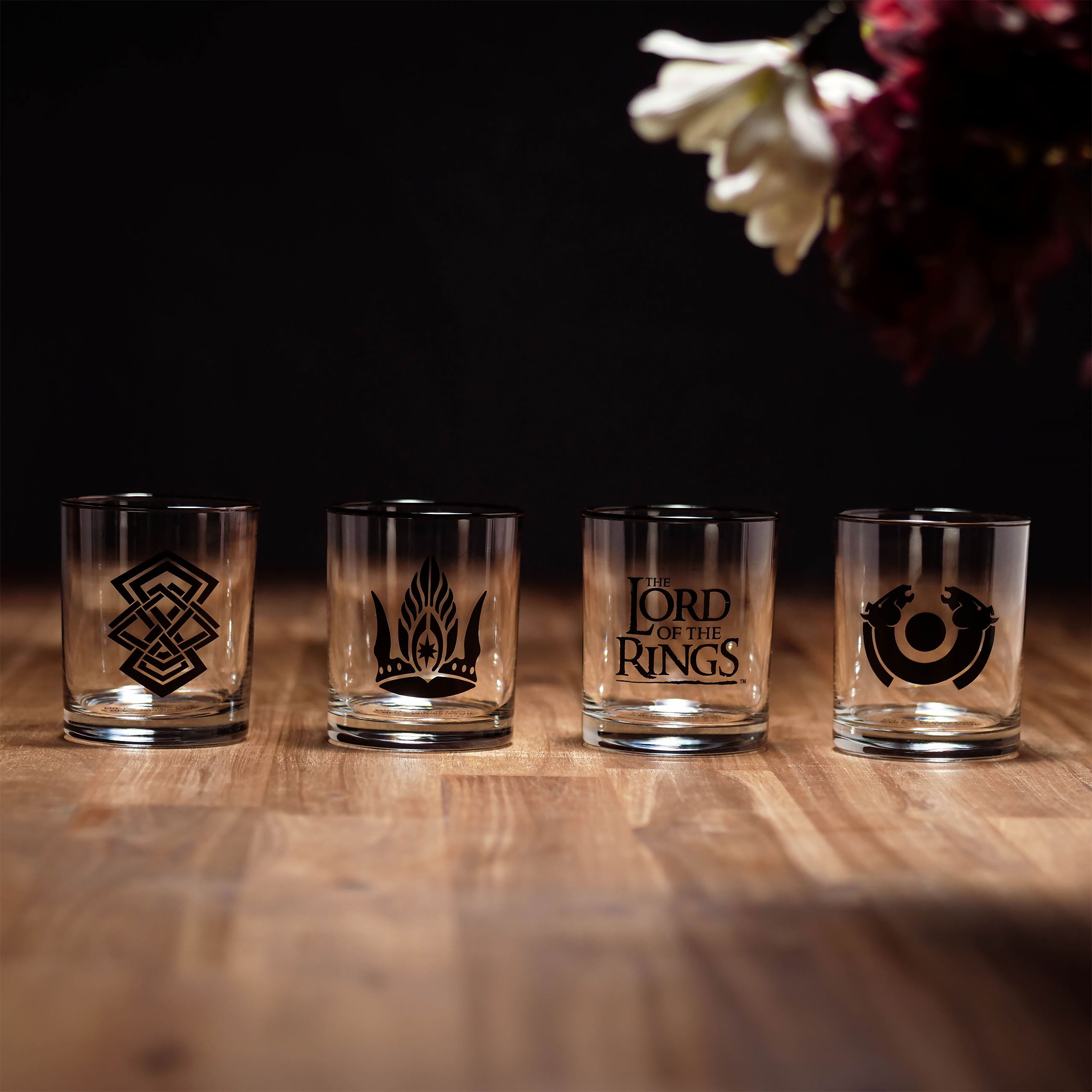 Product image Middle Earth Symbol Glasses 4-piece Set - The Lord of the Rings
