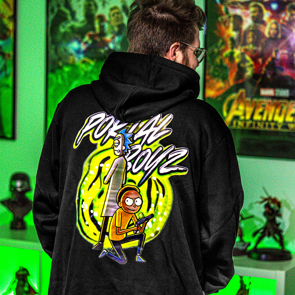 Product image Rick and Morty - Portal Boyz Glow in the Dark Hoodie Black