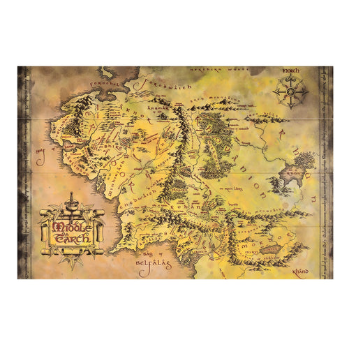 Product image The Lord of the Rings - Middle Earth Map Wooden Wall Art