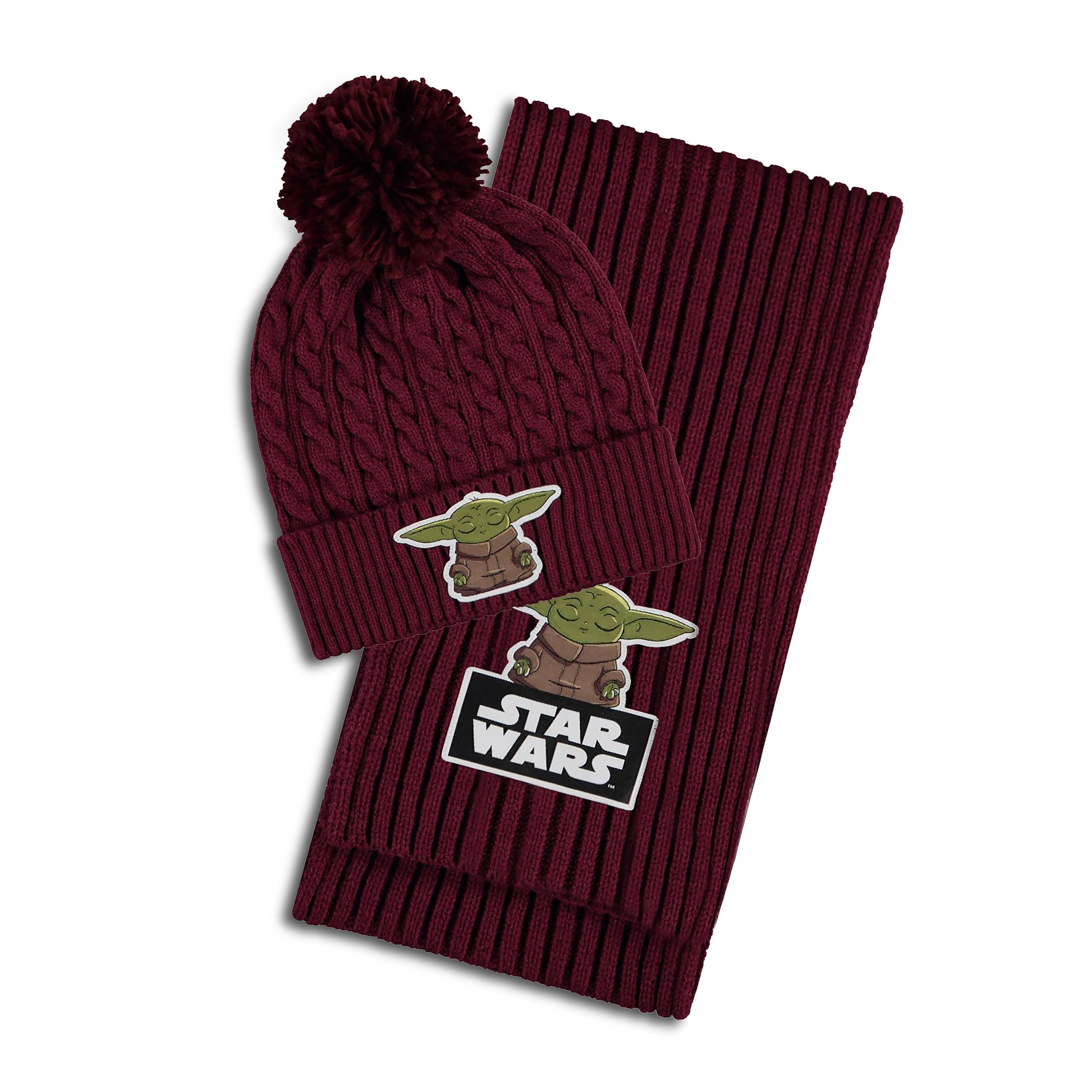 Product image Grogu Beanie with Pompom and Scarf - Star Wars The Mandalorian