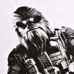 Product image Chewie Agent T-Shirt for Star Wars Fans white