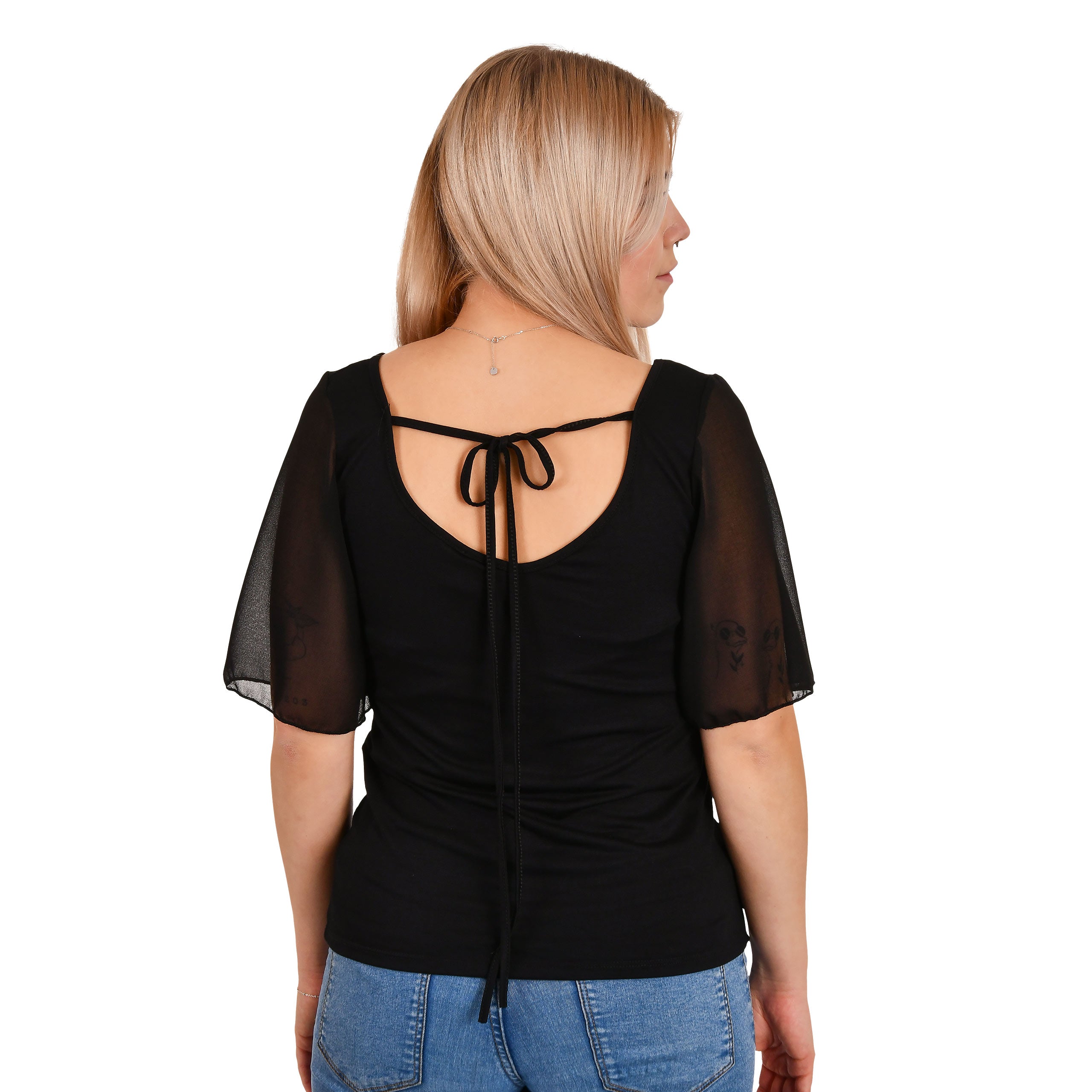 Product image Wednesday - Macabre Love T-shirt with Butterfly Sleeves