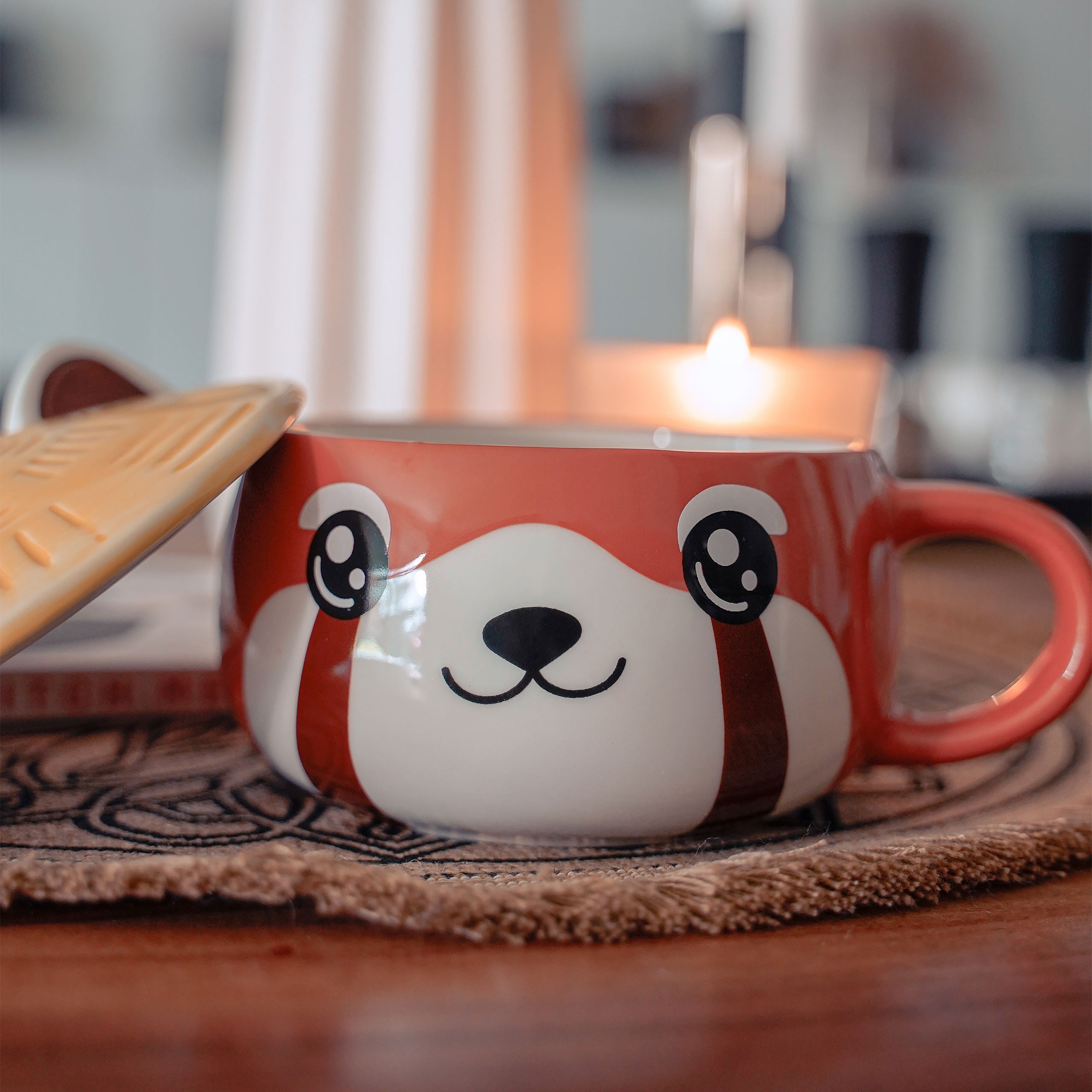 Product image Red Panda Kawaii Mug with Lid for Anime Fans