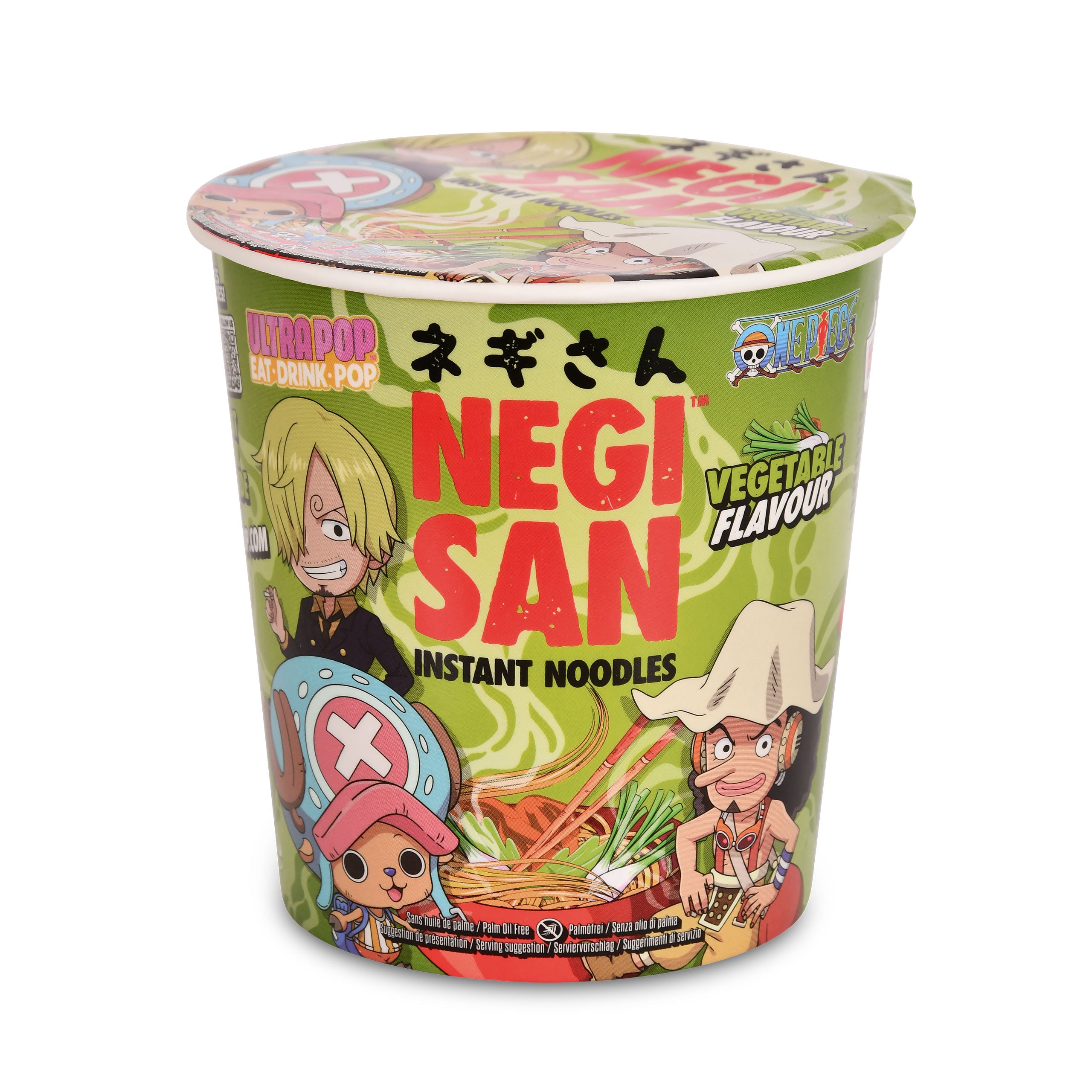 Product image One Piece Ramen - Sanji, Usopp and Chopper Vegetable Instant Noodles