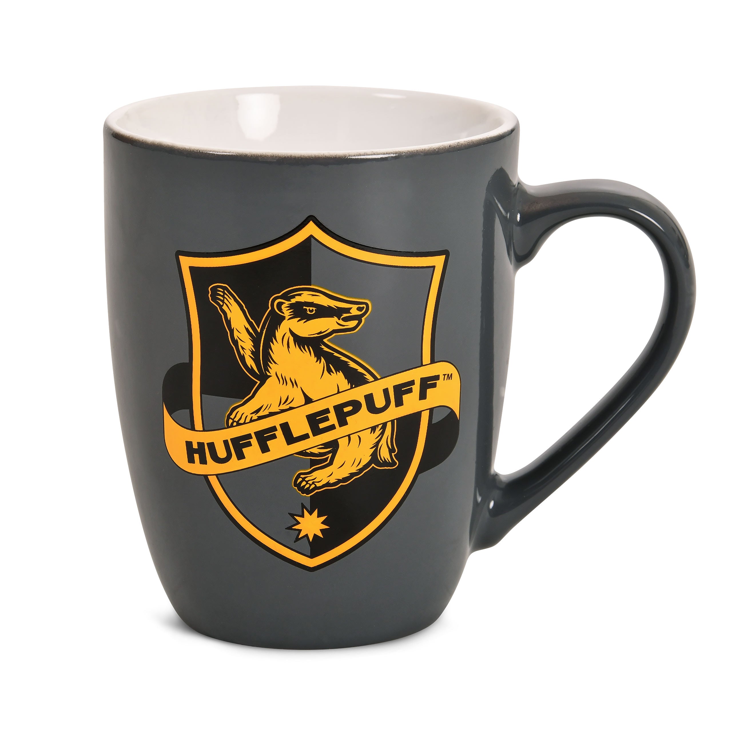 Product image Hufflepuff Logo Mug grey - Harry Potter