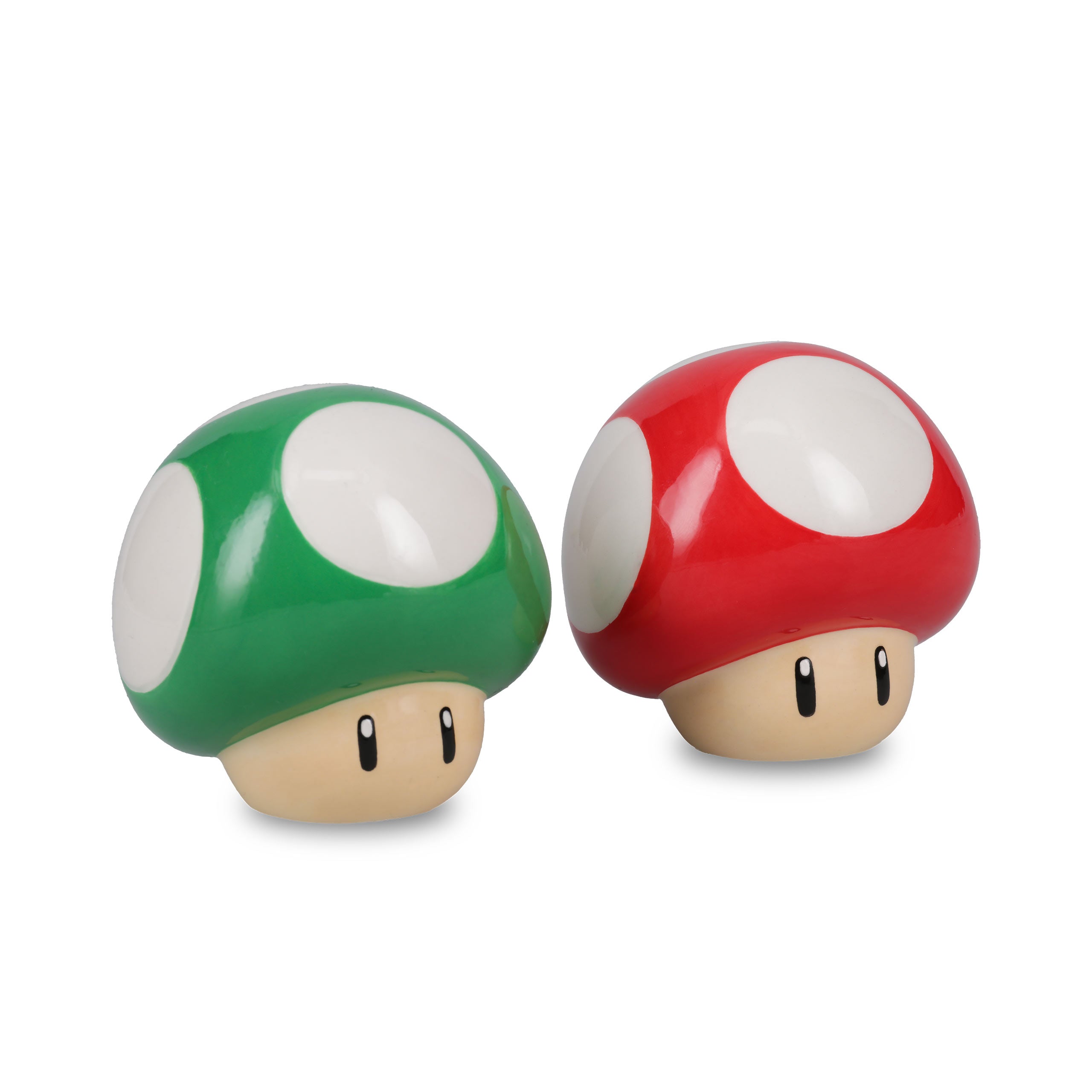 Product image Super Mario - Super Mushroom and 1 UP Mushroom Salt & Pepper Shakers