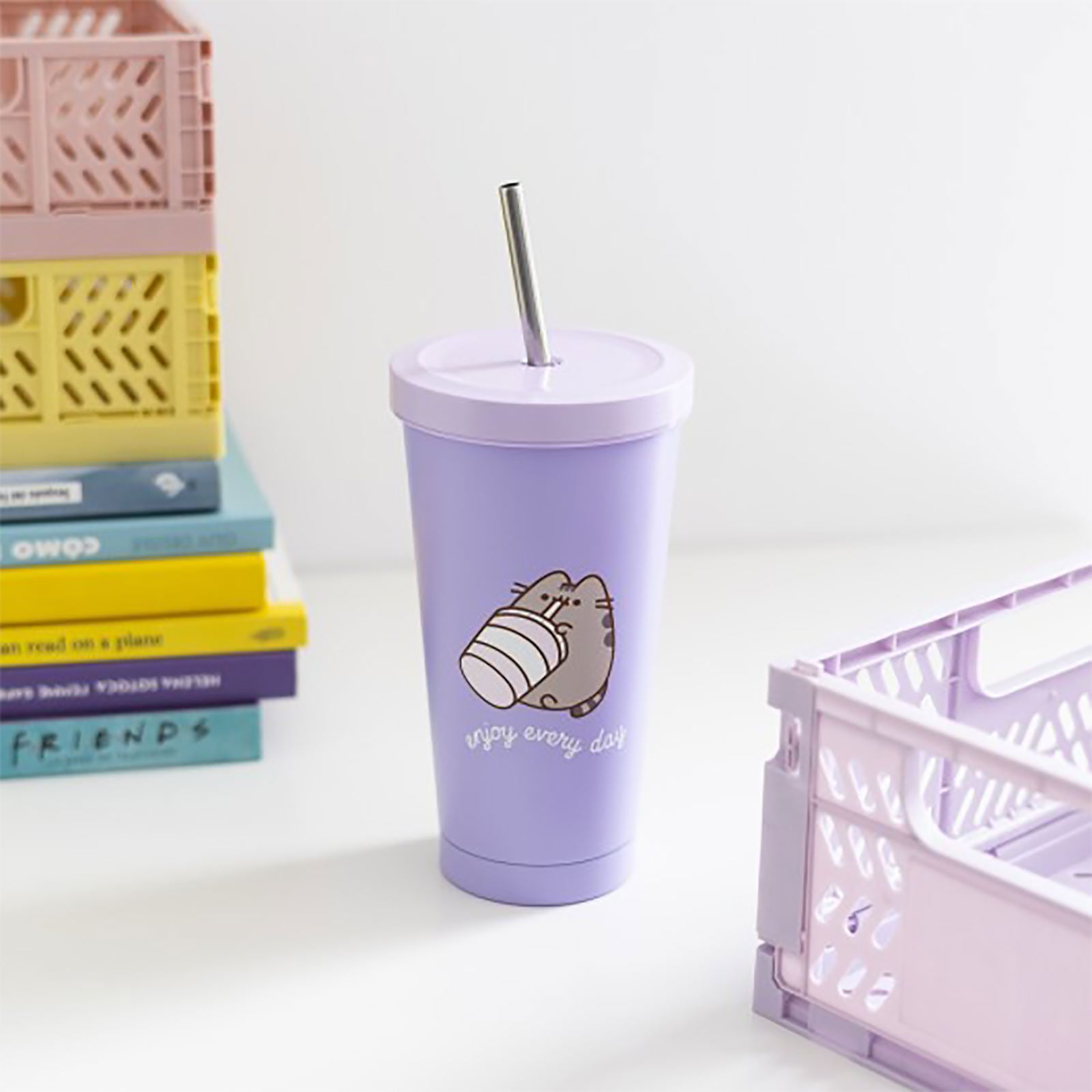 Product image Pusheen - Enjoy Every Day drinking cup with straw