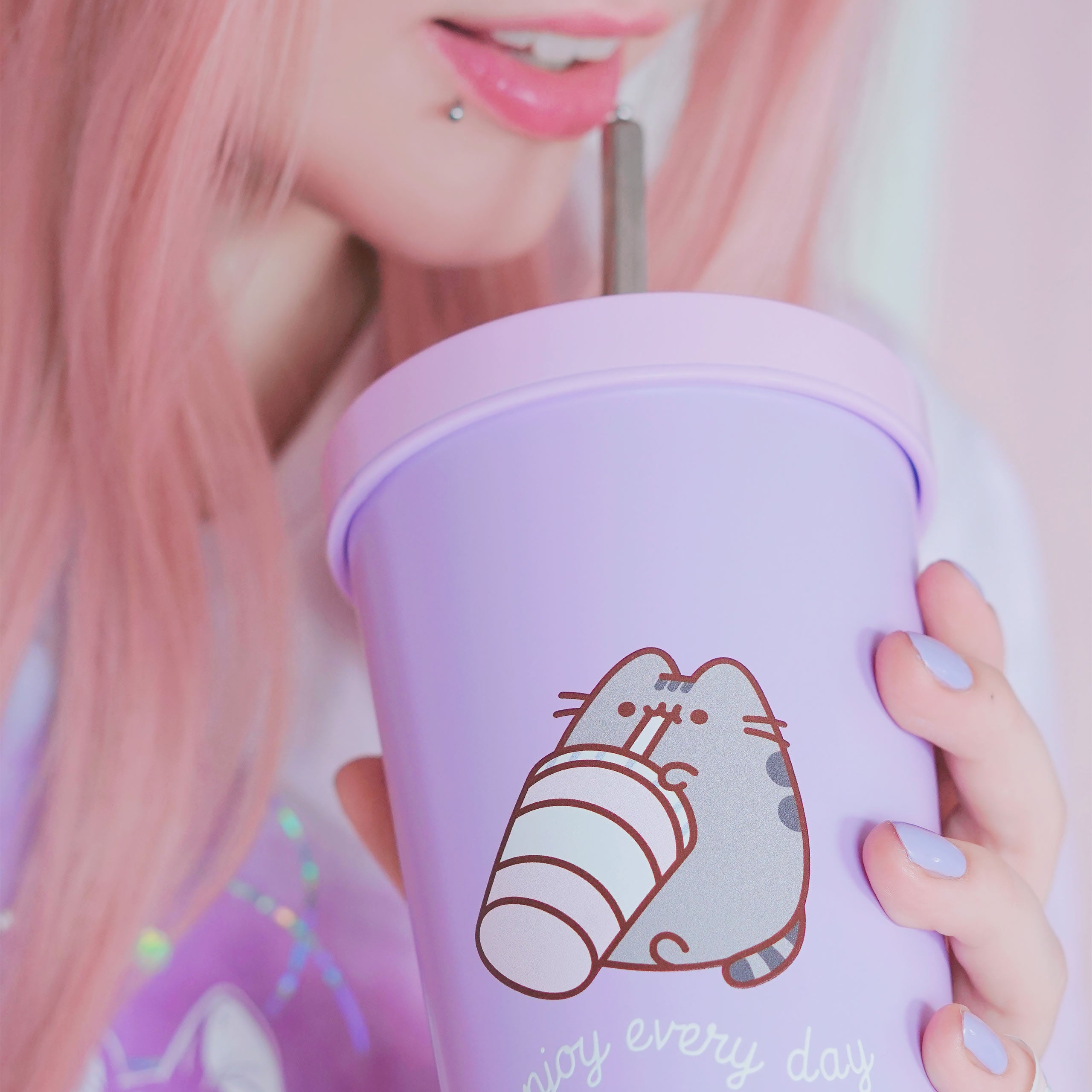 Product image Pusheen - Enjoy Every Day drinking cup with straw