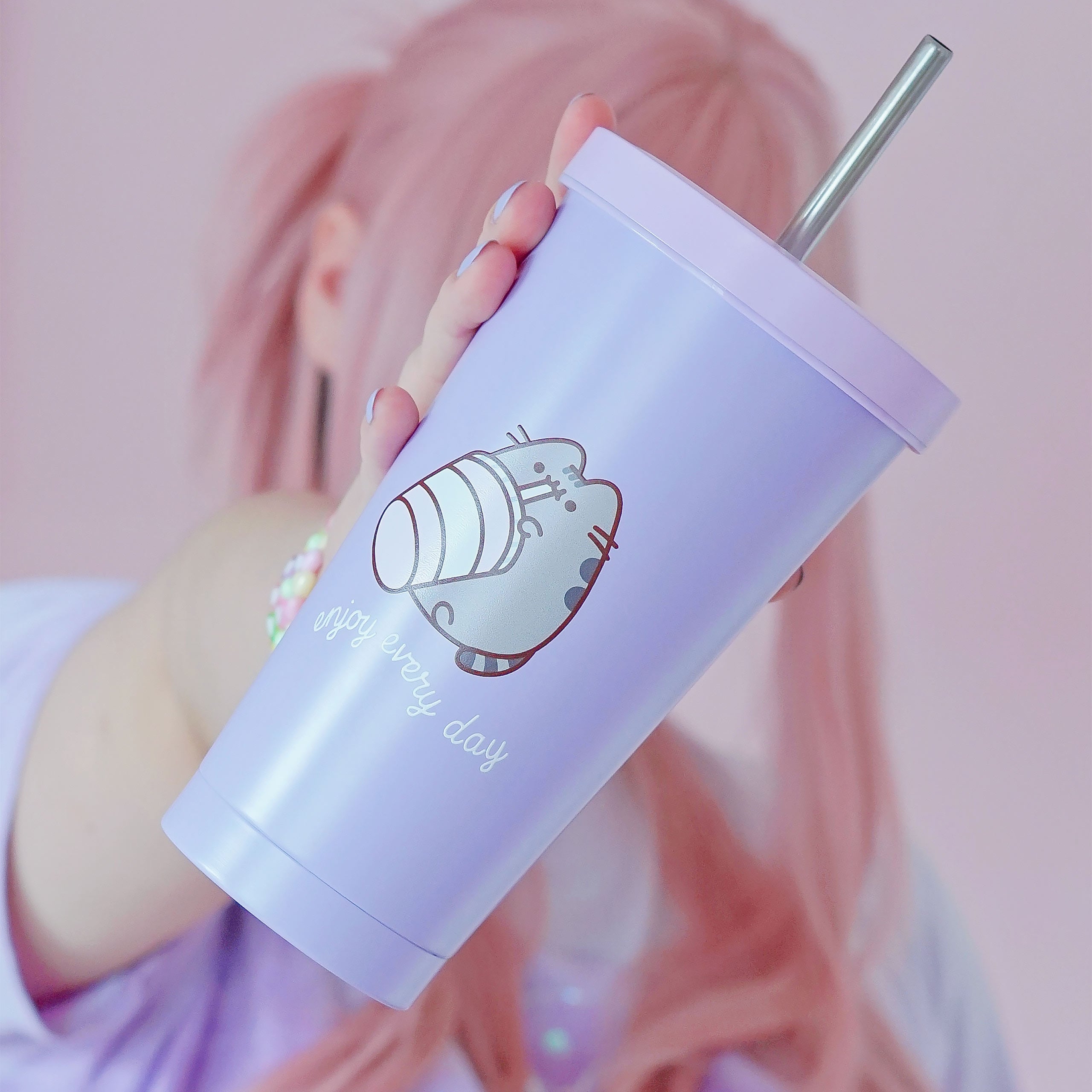 Product image Pusheen - Enjoy Every Day drinking cup with straw