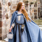 Product image Medieval dress with hand embroidery blue