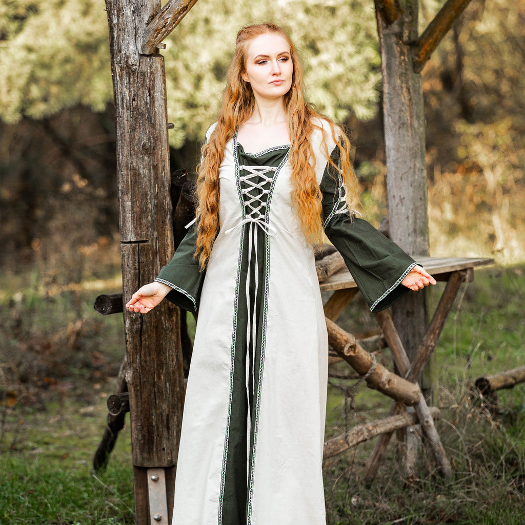 Product image Medieval dress with lacing green-nature