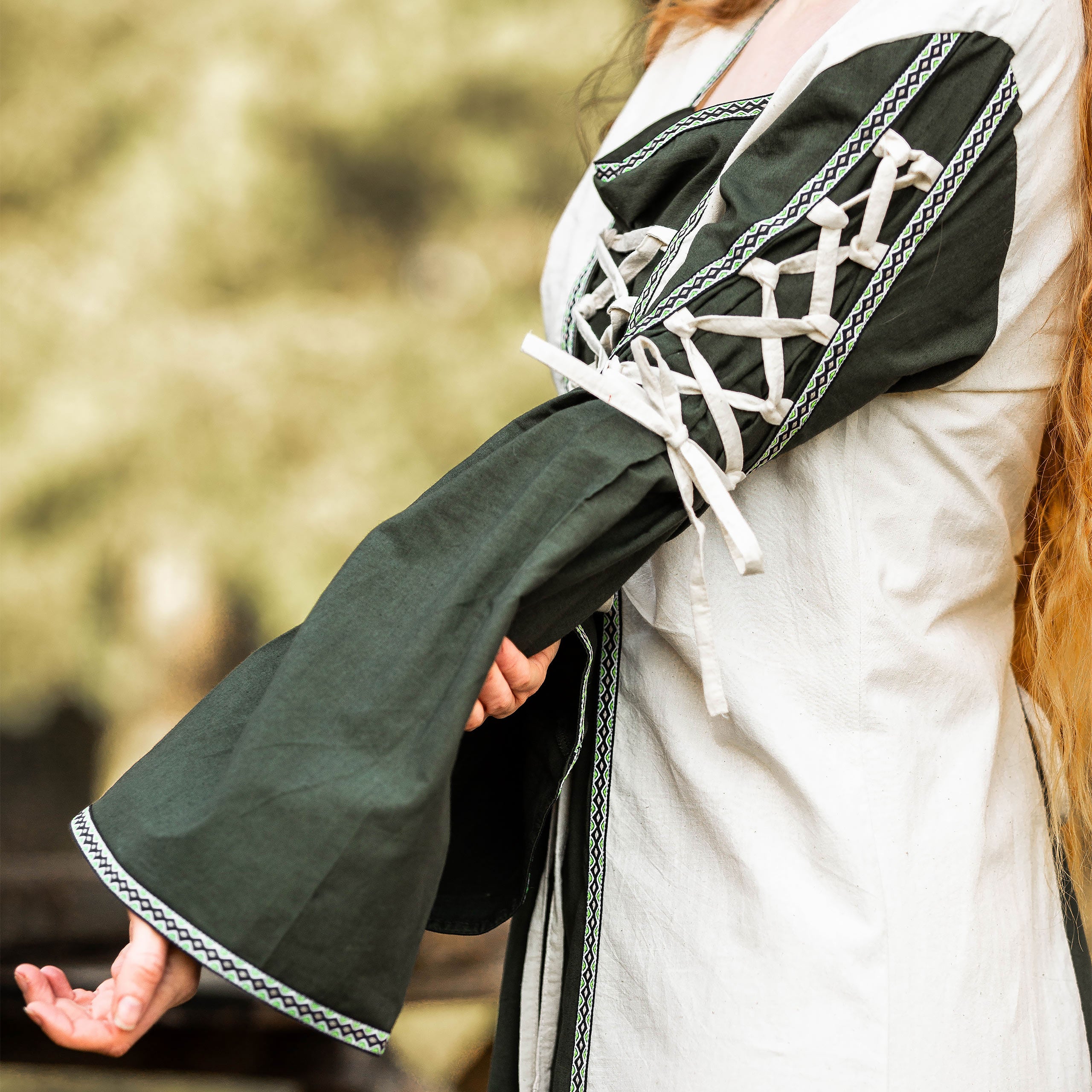 Product image Medieval dress with lacing green-nature