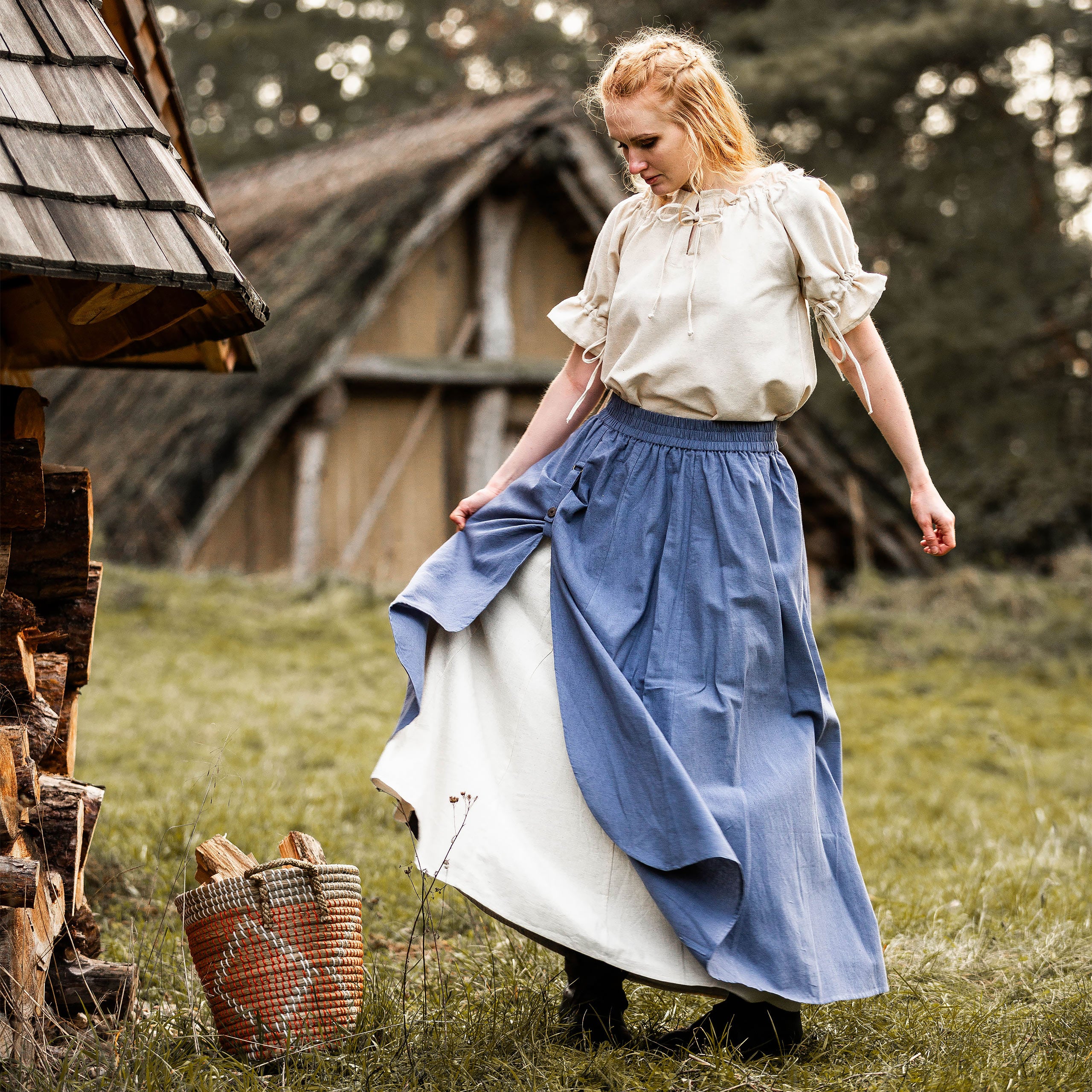 Product image Medieval Skirt Double Layer Blue-Beige