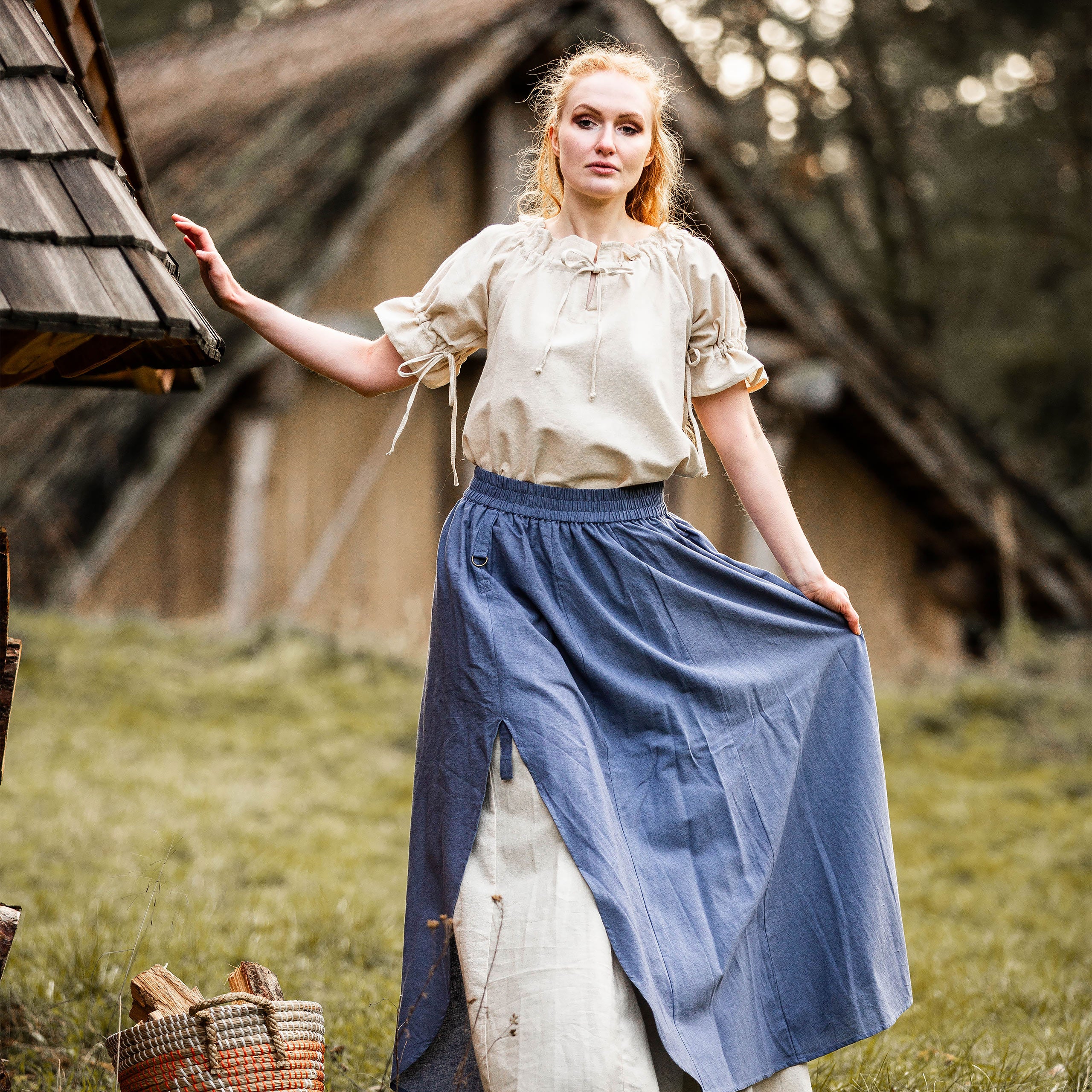 Product image Medieval Skirt Double Layer Blue-Beige