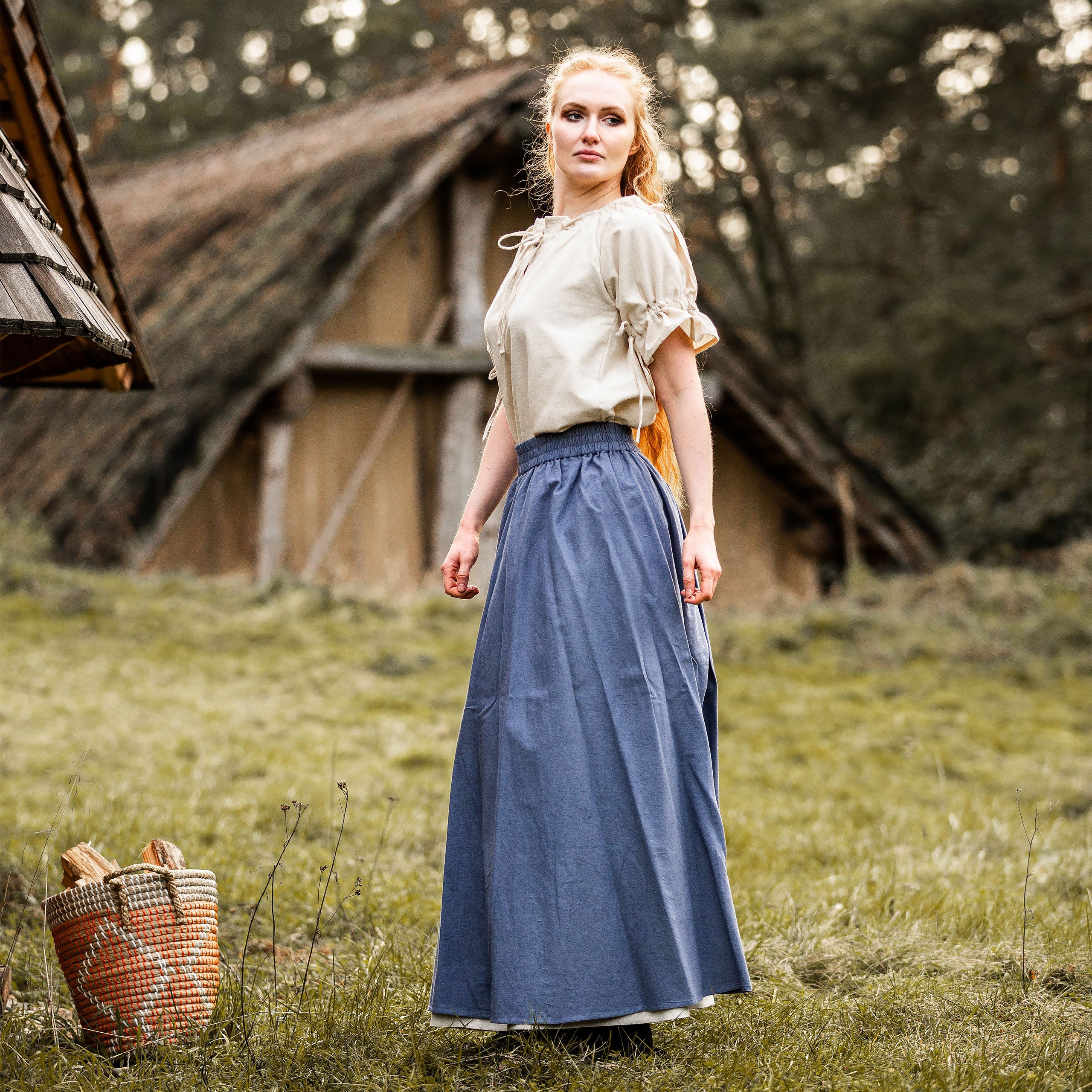 Product image Medieval Skirt Double Layer Blue-Beige
