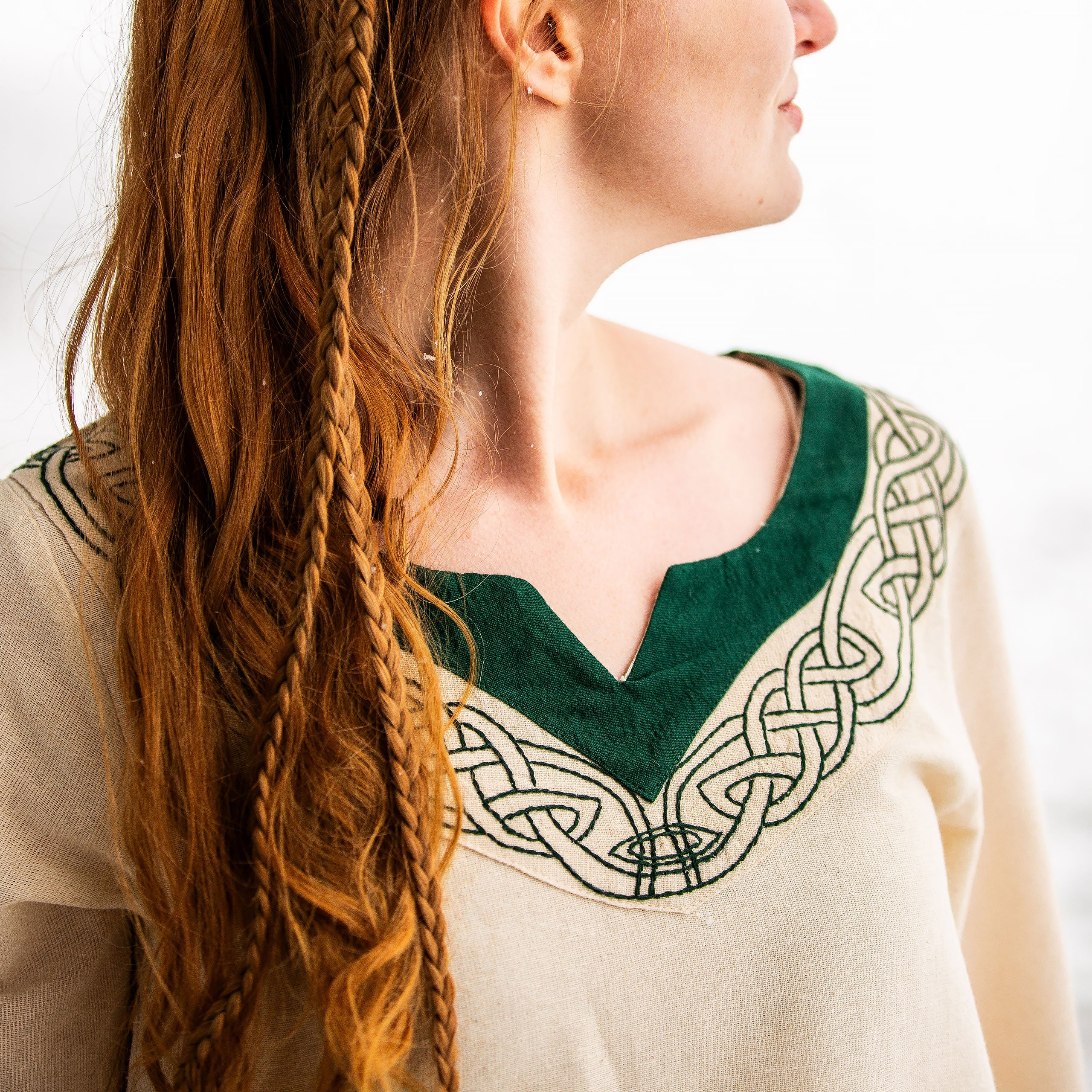 Product image Medieval Dress with Embroidery Beige-Green