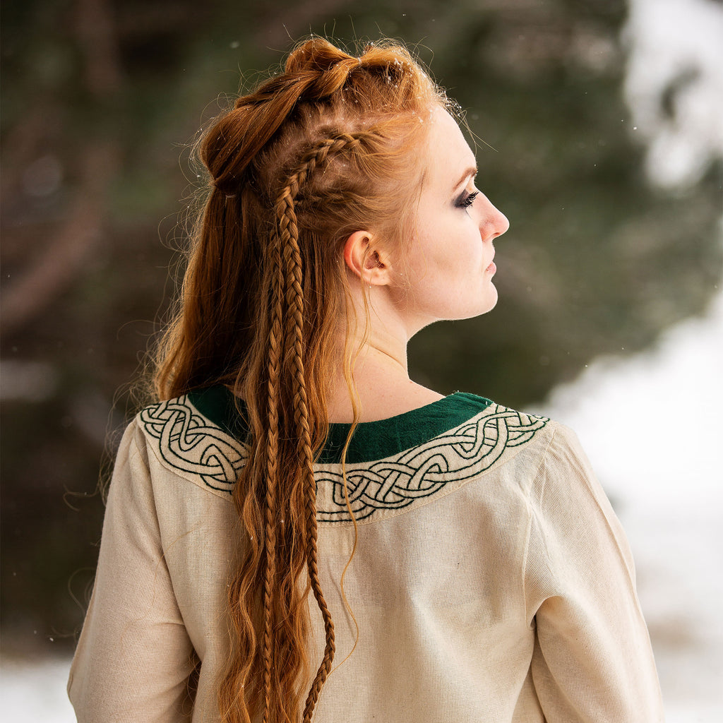 Product image Medieval Dress with Embroidery Beige-Green