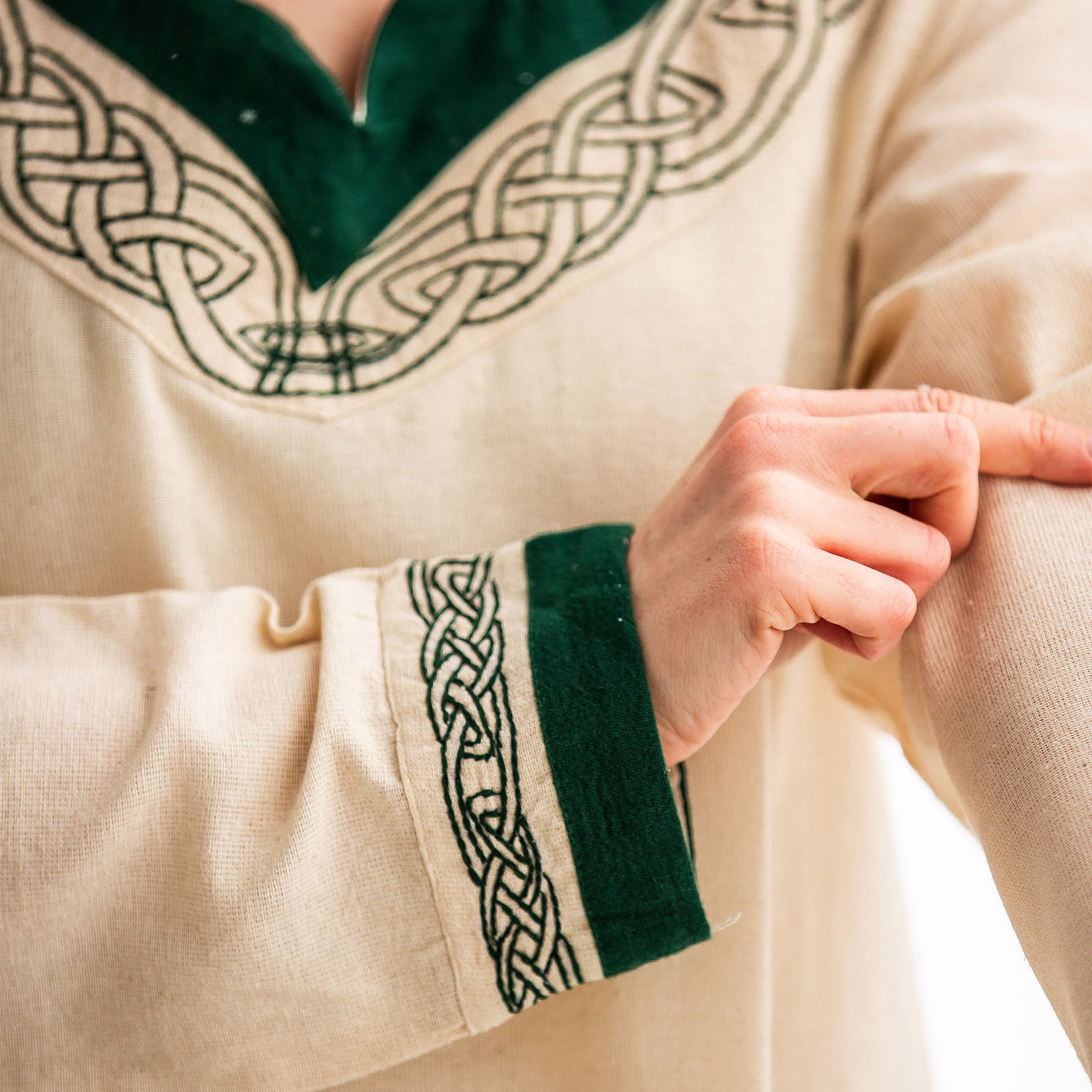 Product image Medieval Dress with Embroidery Beige-Green
