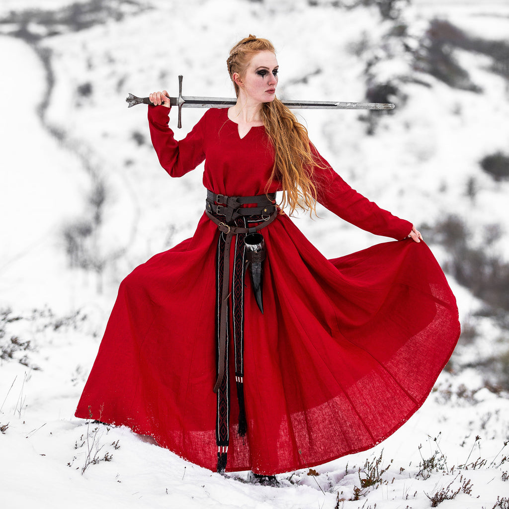 Product image Medieval Dress Linen Red