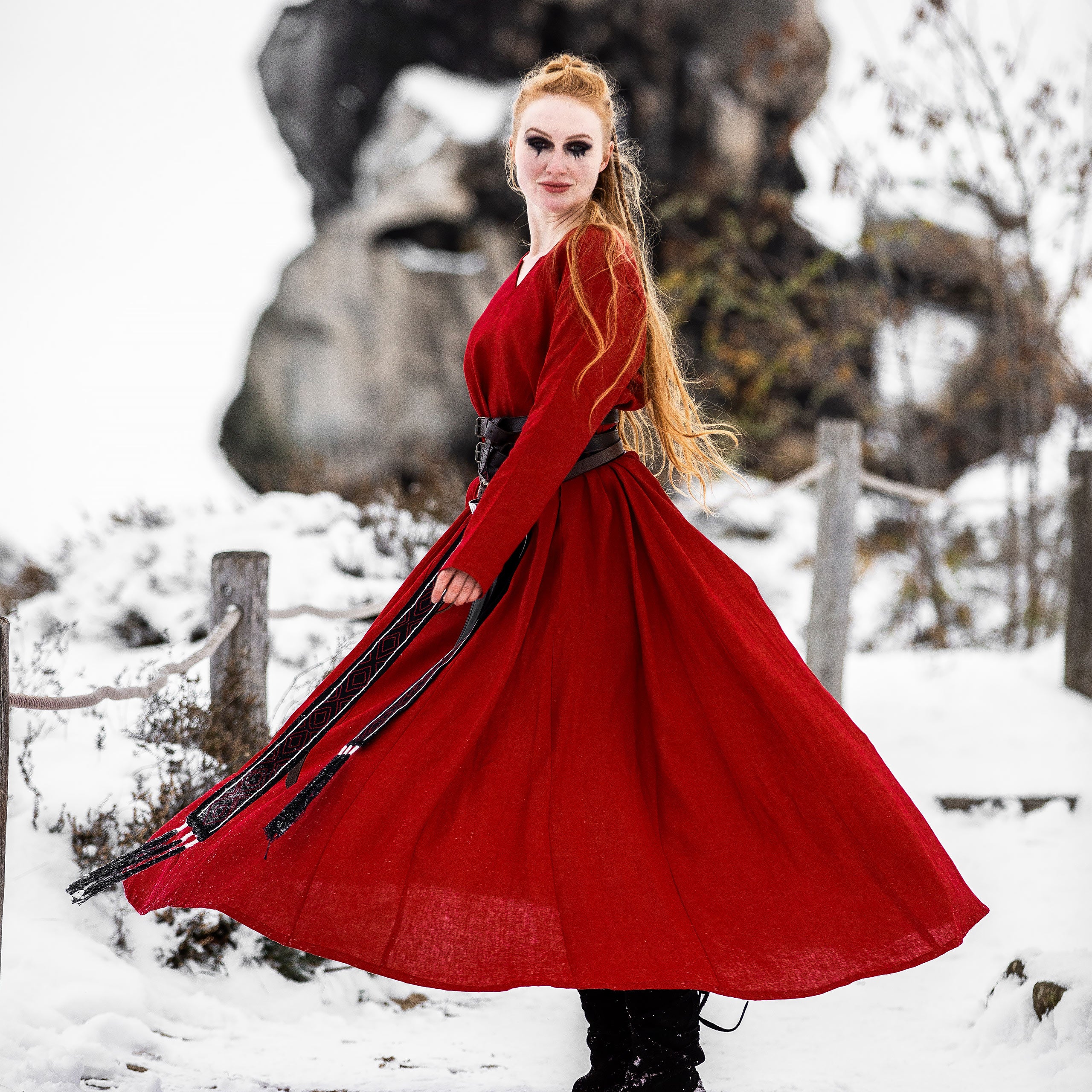 Product image Medieval Dress Linen Red