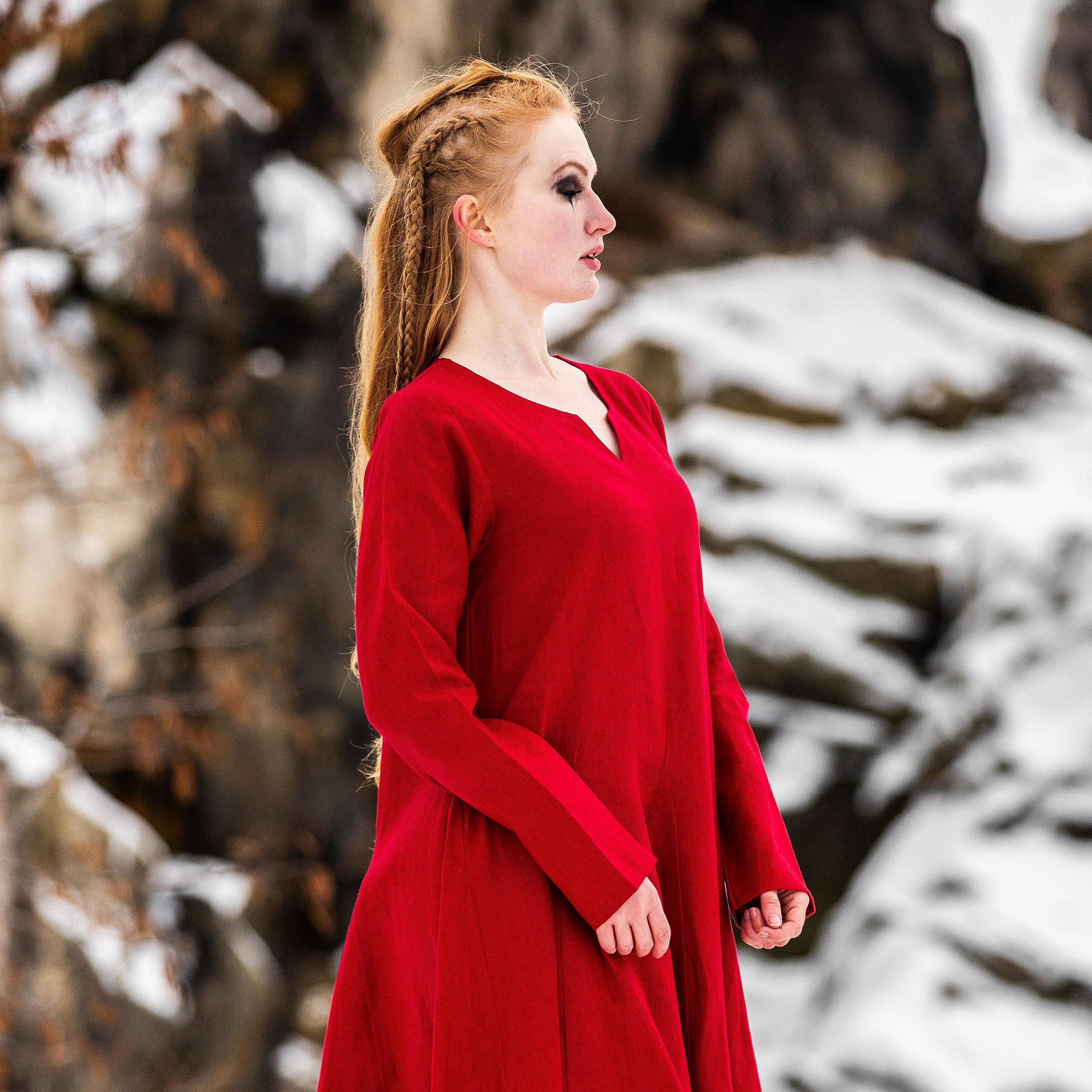 Product image Medieval Dress Linen Red