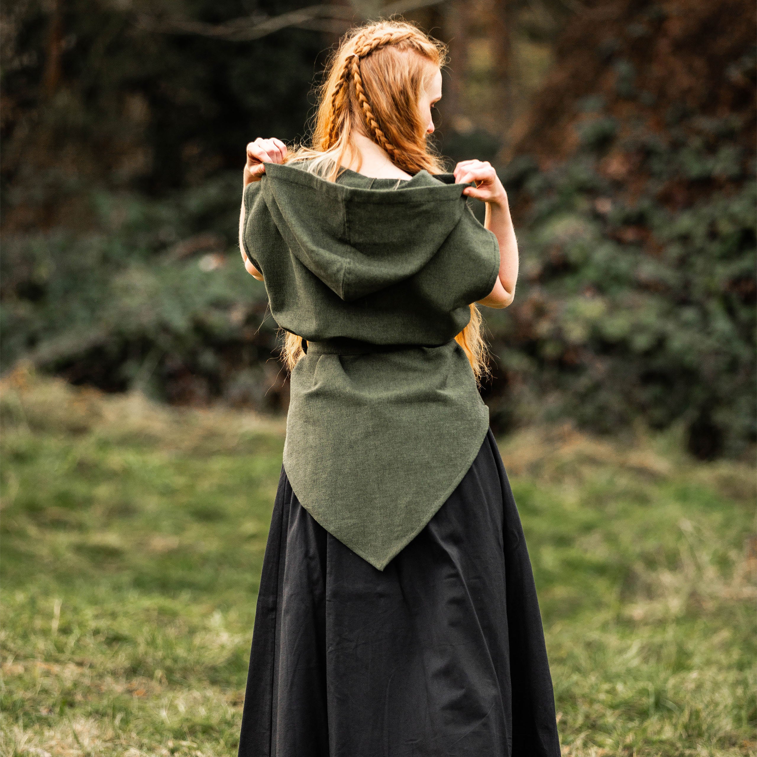 Product image Medieval Tunic Short Sleeve with Belt Green