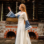 Product image Medieval dress with trumpet sleeves blue-natural