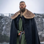 Product image Medieval Cloak with Faux Fur Black
